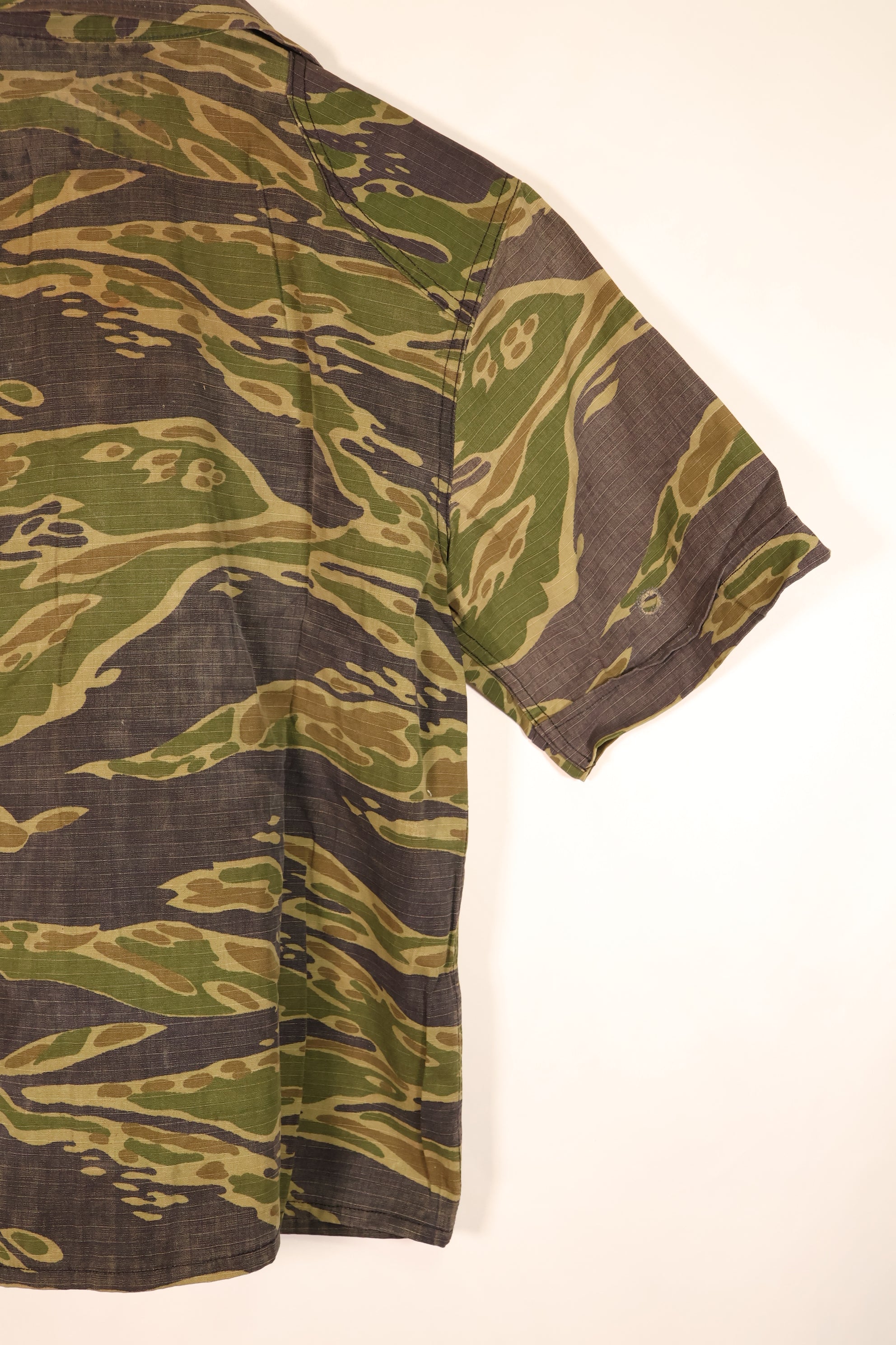 1970年代　実物生地　戦後縫製　VNMC　5th Model 南ベトナム海兵隊　タイガーストライプ　シャツ　中古品