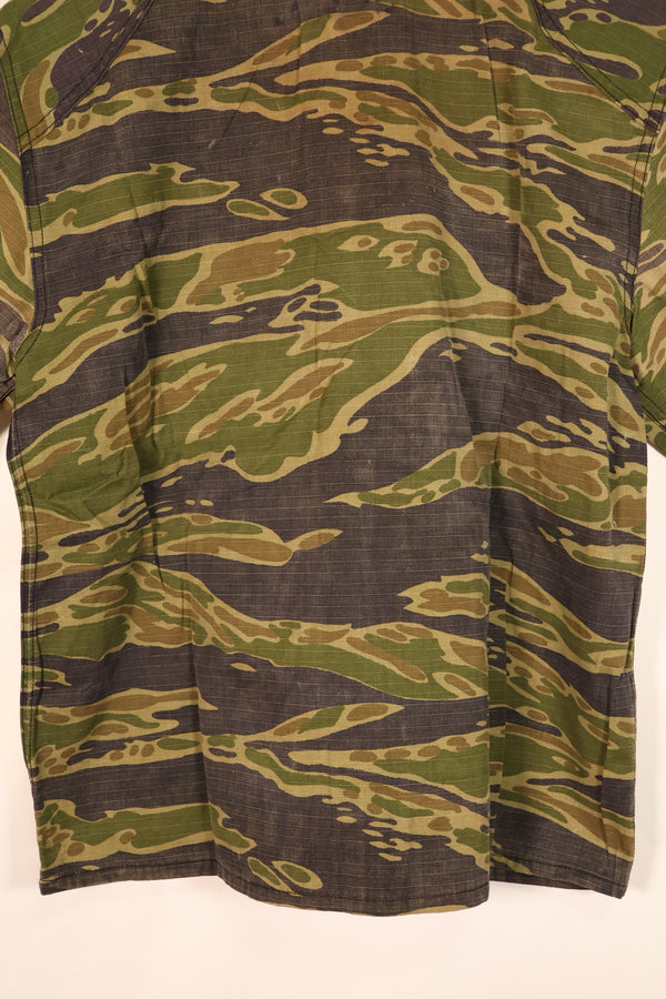 1970年代　実物生地　戦後縫製　VNMC　5th Model 南ベトナム海兵隊　タイガーストライプ　シャツ　中古品