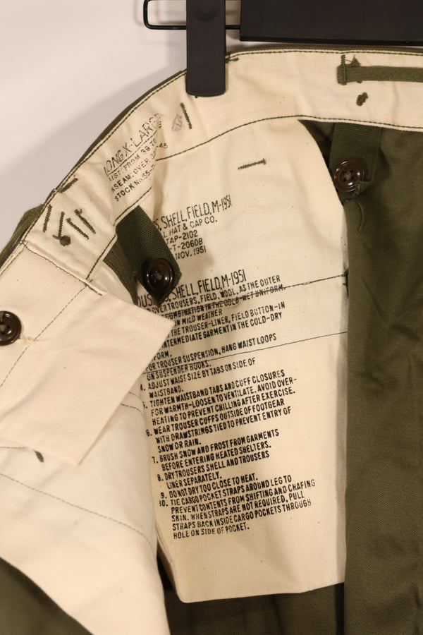 実物　1951年製　デッドストック　M51 コットン　フィールドパンツ　X-LARGE-REGULAR