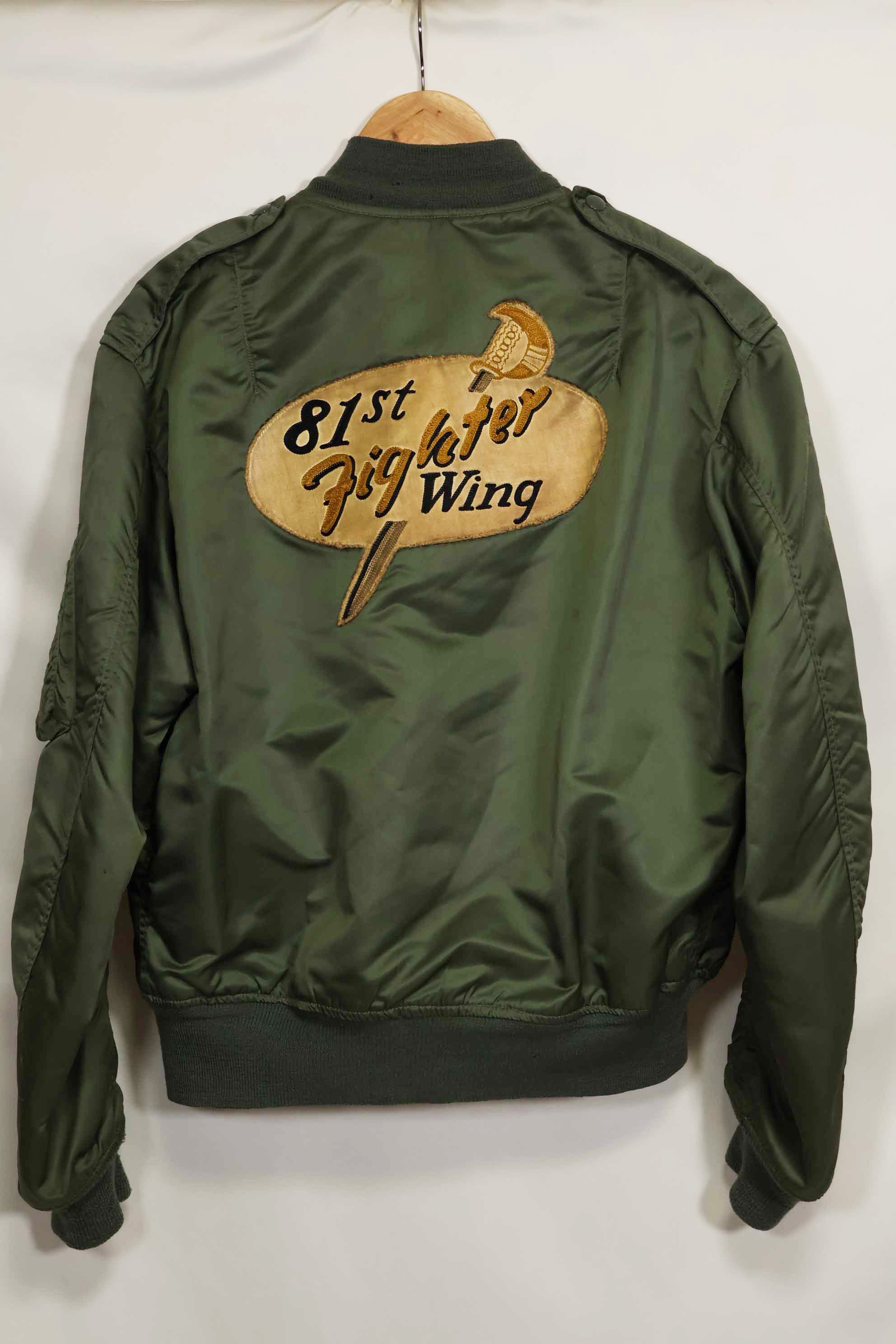 1960年契約　81st Fighter Wing　アメリカ空軍　L2-B　ファイターパイロット　ライトゾーン　フライトジャケット　中古品
