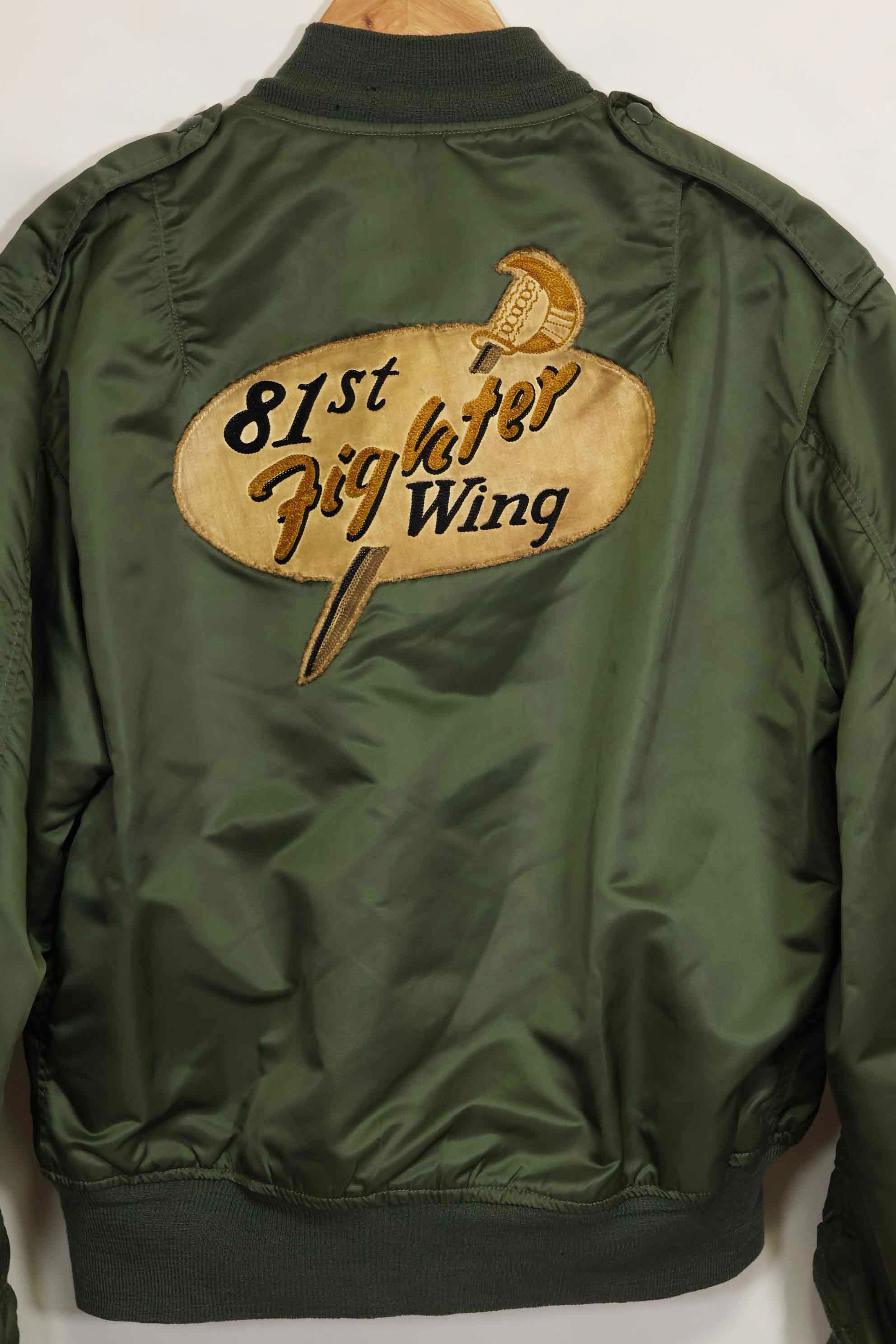 1960年契約　81st Fighter Wing　アメリカ空軍　L2-B　ファイターパイロット　ライトゾーン　フライトジャケット　中古品