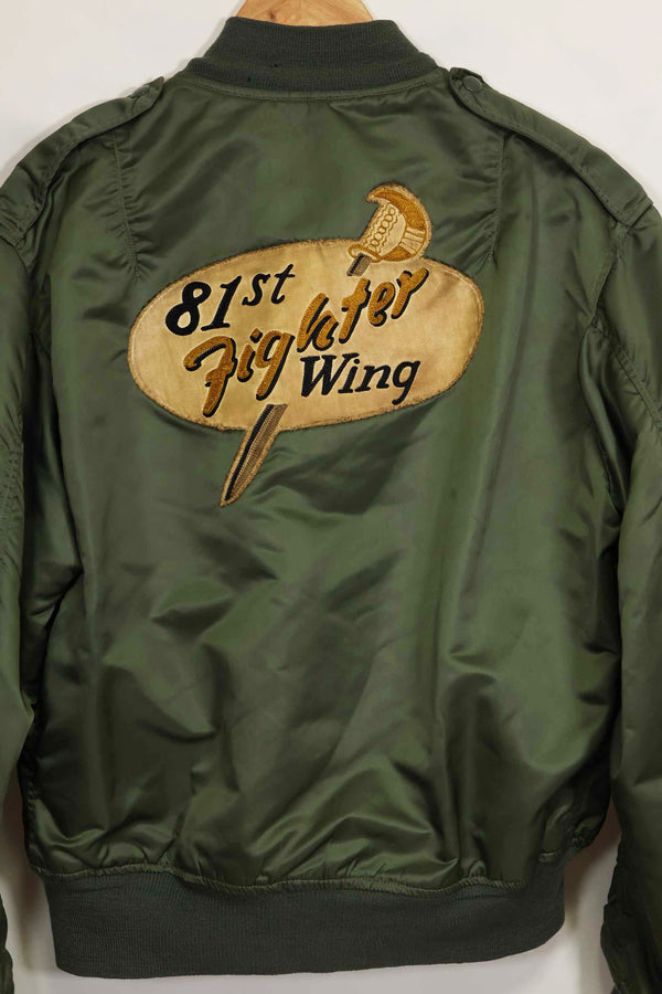 1960年契約　81st Fighter Wing　アメリカ空軍　L2-B　ファイターパイロット　ライトゾーン　フライトジャケット　中古品