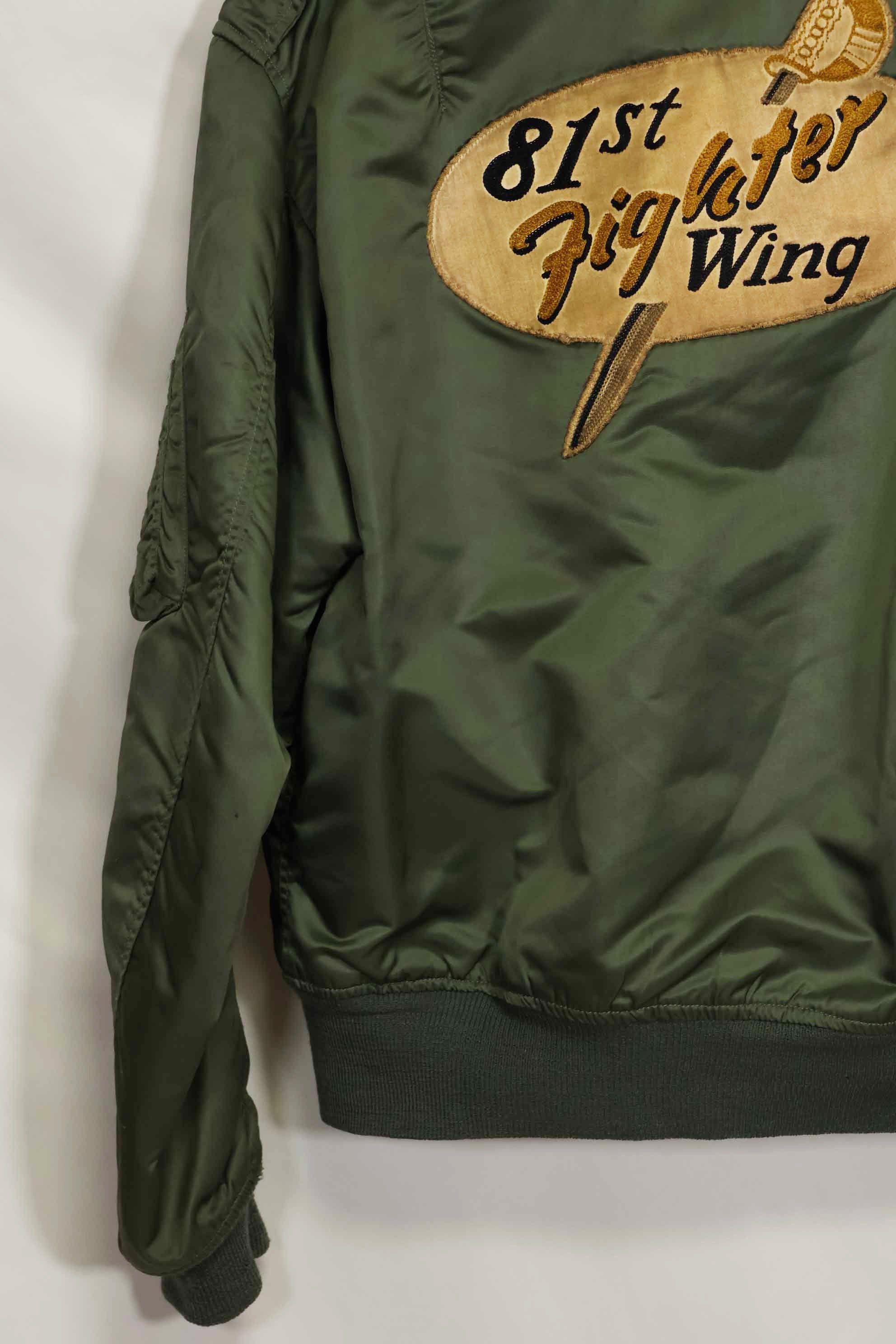 1960年契約　81st Fighter Wing　アメリカ空軍　L2-B　ファイターパイロット　ライトゾーン　フライトジャケット　中古品