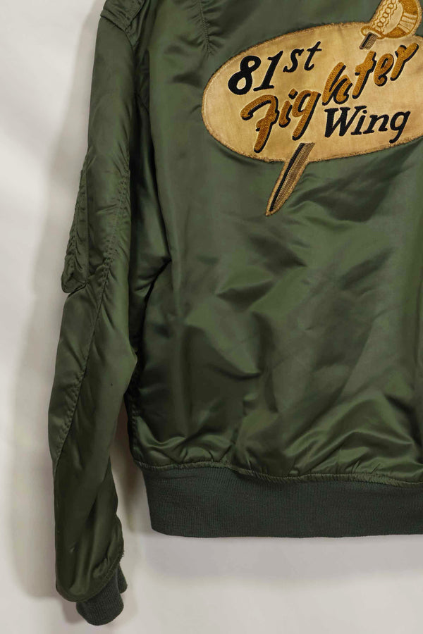 1960年契約　81st Fighter Wing　アメリカ空軍　L2-B　ファイターパイロット　ライトゾーン　フライトジャケット　中古品