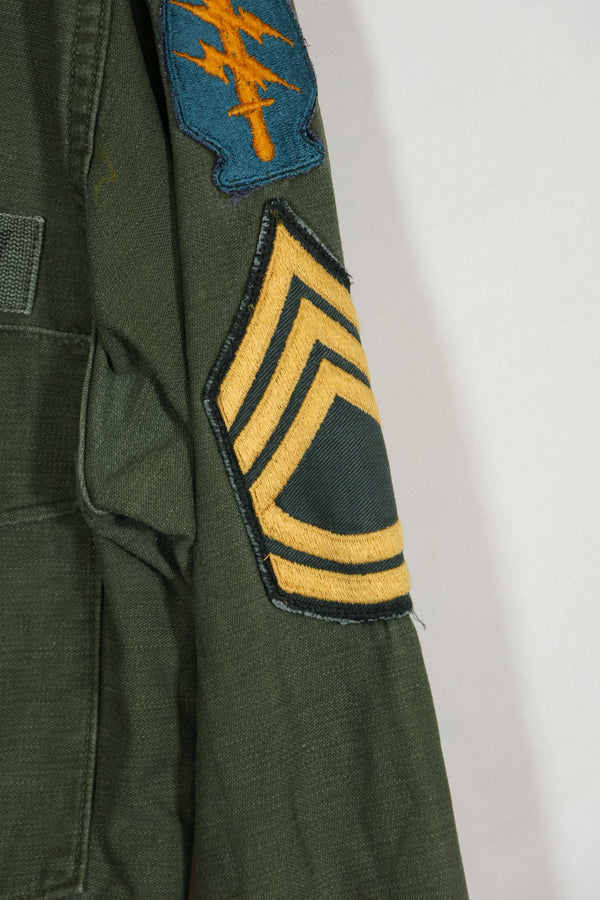 1960年代ロット　OG-107 ユーティリティシャツ　LOCKE　元SF隊員　放出　中古品　カラーパッチ