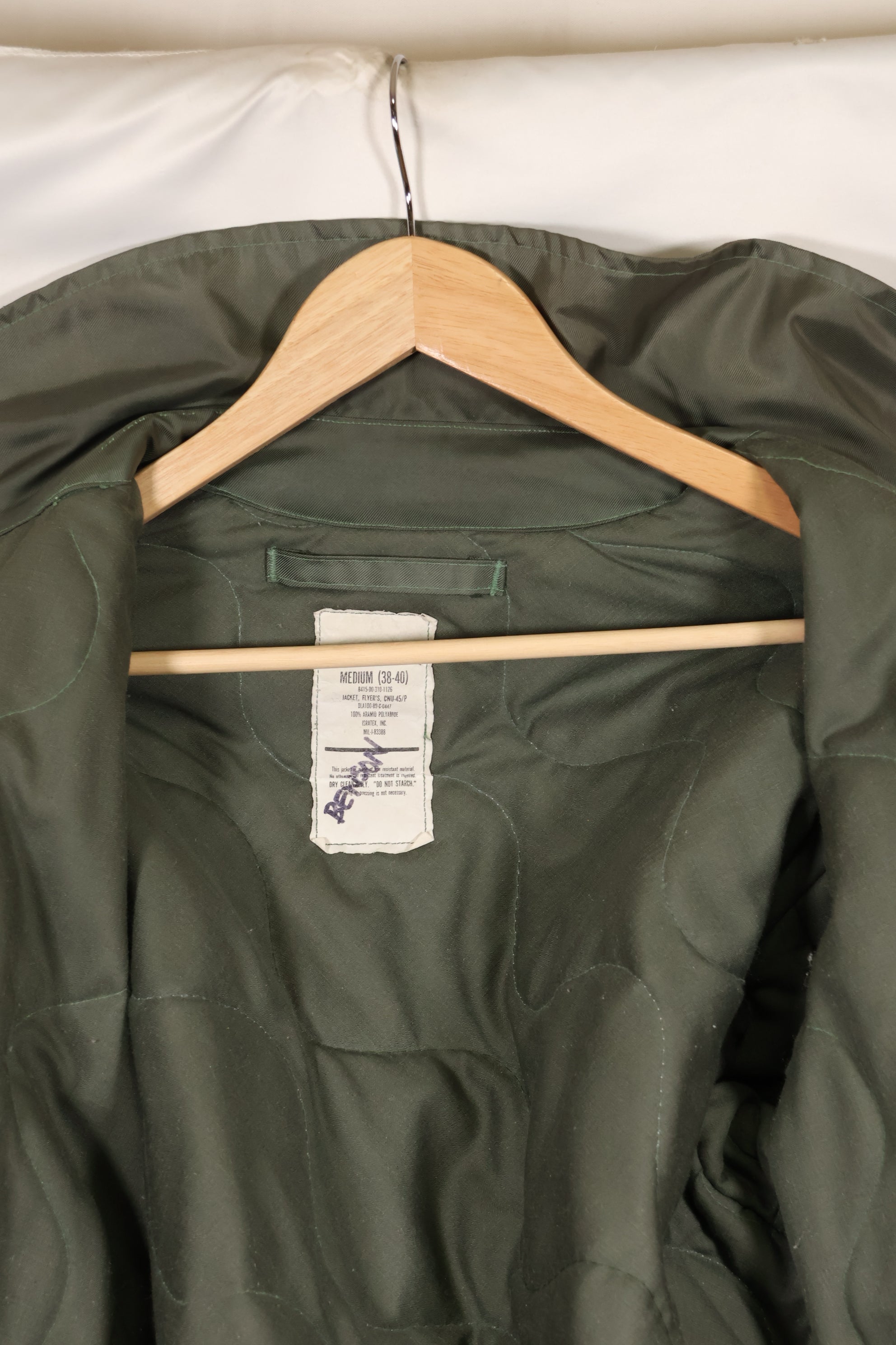 1998年契約　MEDIUM アメリカ海軍　CWU-45P　フライトジャケット　中古品 状態良い