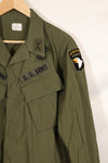 1970 Contract M-S 4th Model Jungle Fatigue Jacket 101 Airborne Used