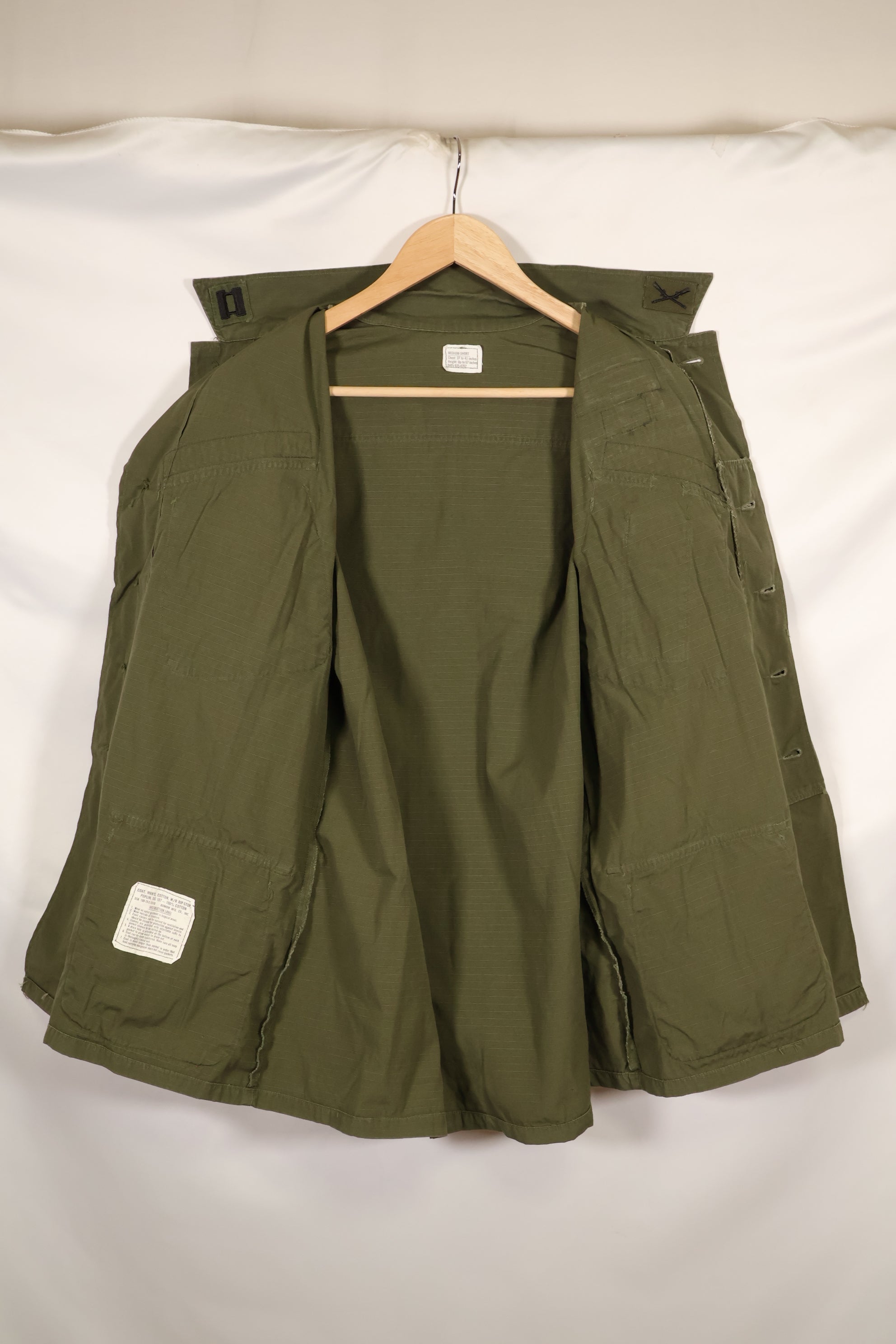 1970 Contract M-S 4th Model Jungle Fatigue Jacket 101 Airborne Used