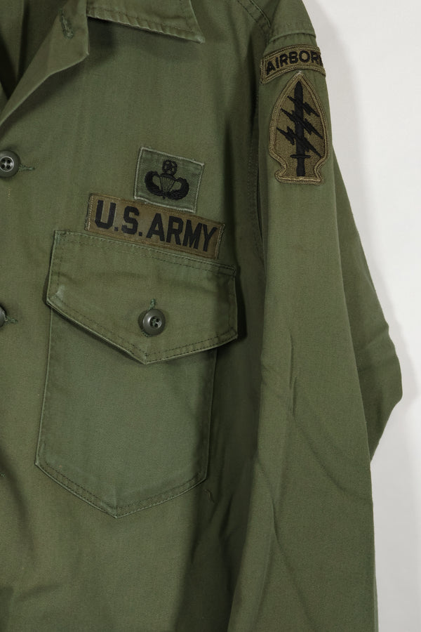 1960's Lot OG-107 Utility Shirt LOCKE Ex-SF Troop Released Used No-Iron Shirt A