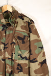 1983 Contract M-R Early Lot M65 Field Jacket Woodland Camouflage Brass Zipper Used