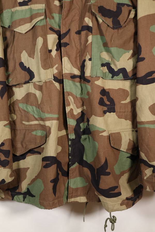 1983 Contract M-R Early Lot M65 Field Jacket Woodland Camouflage Brass Zipper Used