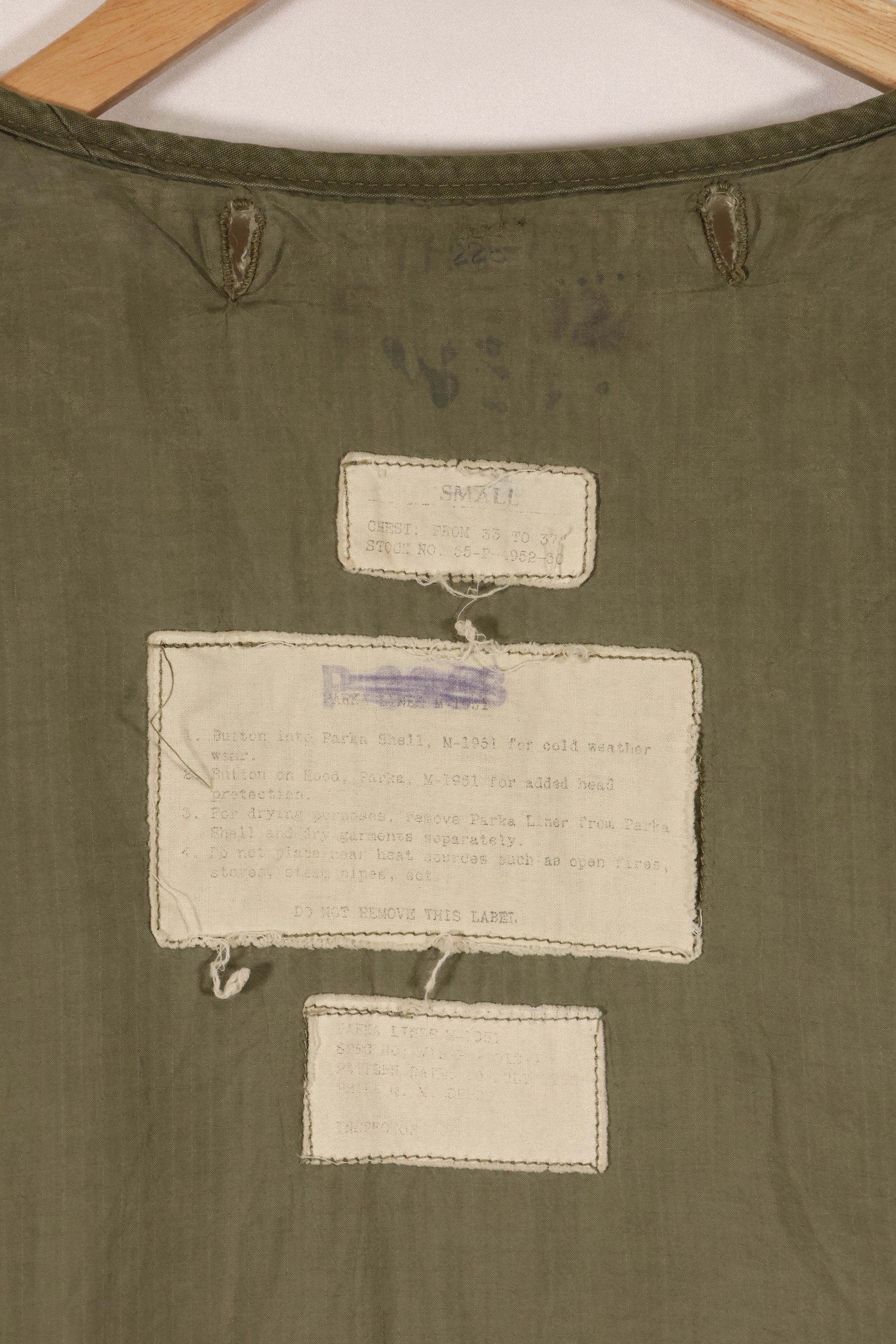 1950年代　SMALL M51 フィールドパーカー　パイルライナー　中古品
