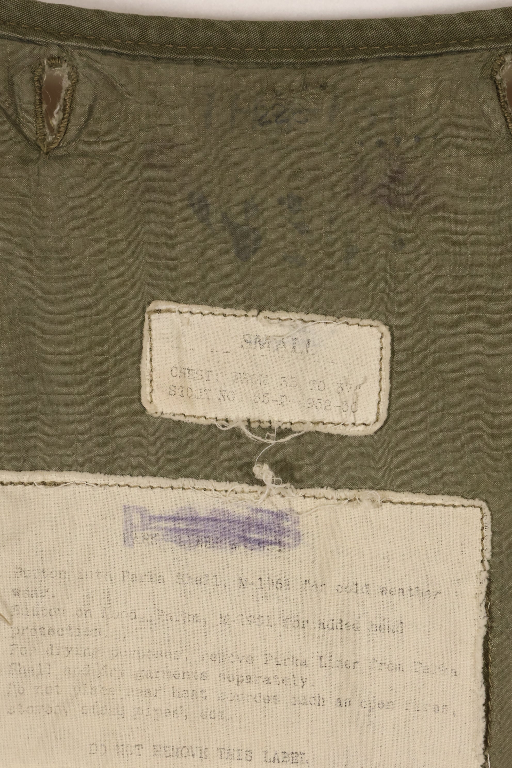 1950年代　SMALL M51 フィールドパーカー　パイルライナー　中古品