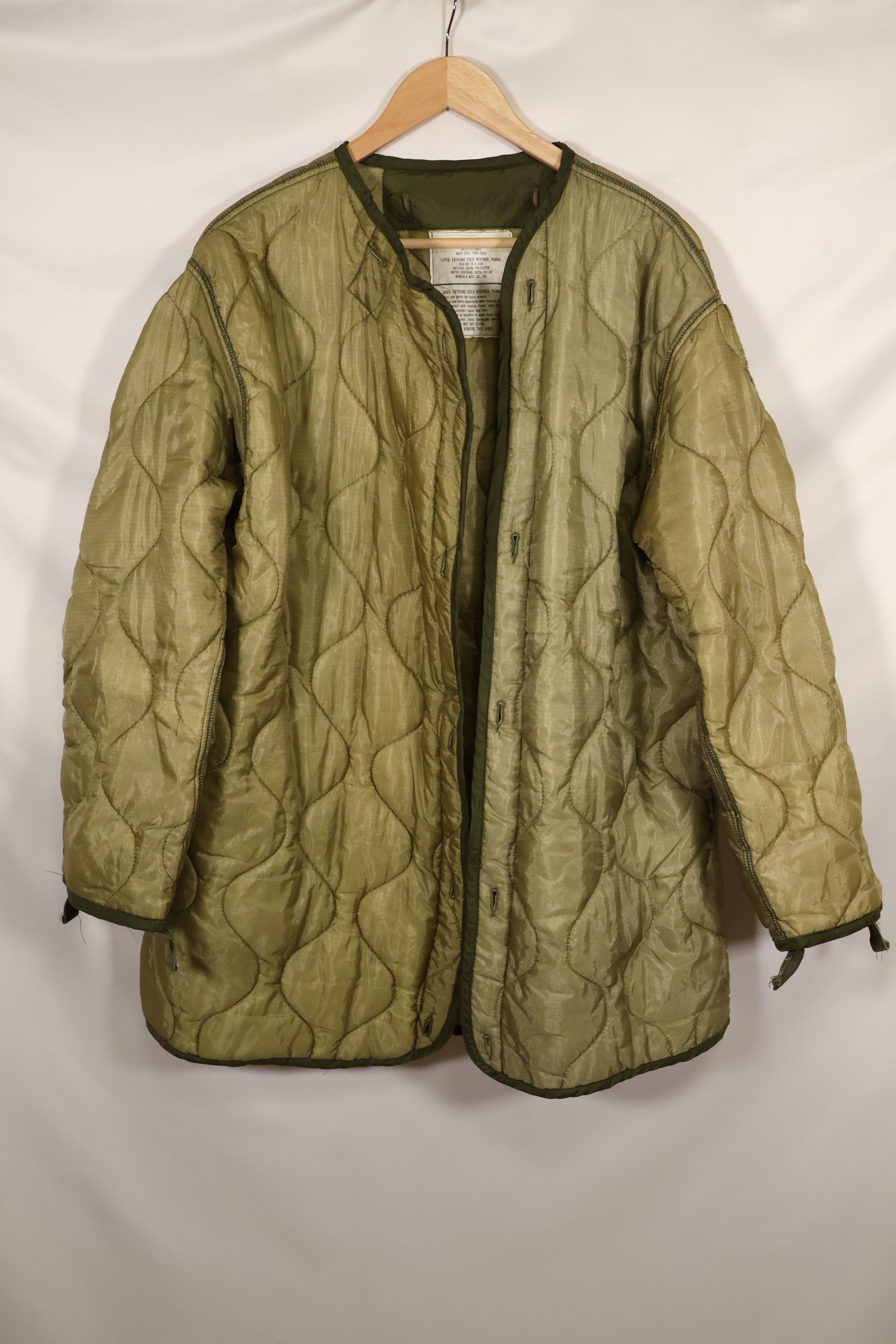 1974 Contract SMALL M65 Field Parka, nylon liner, used.