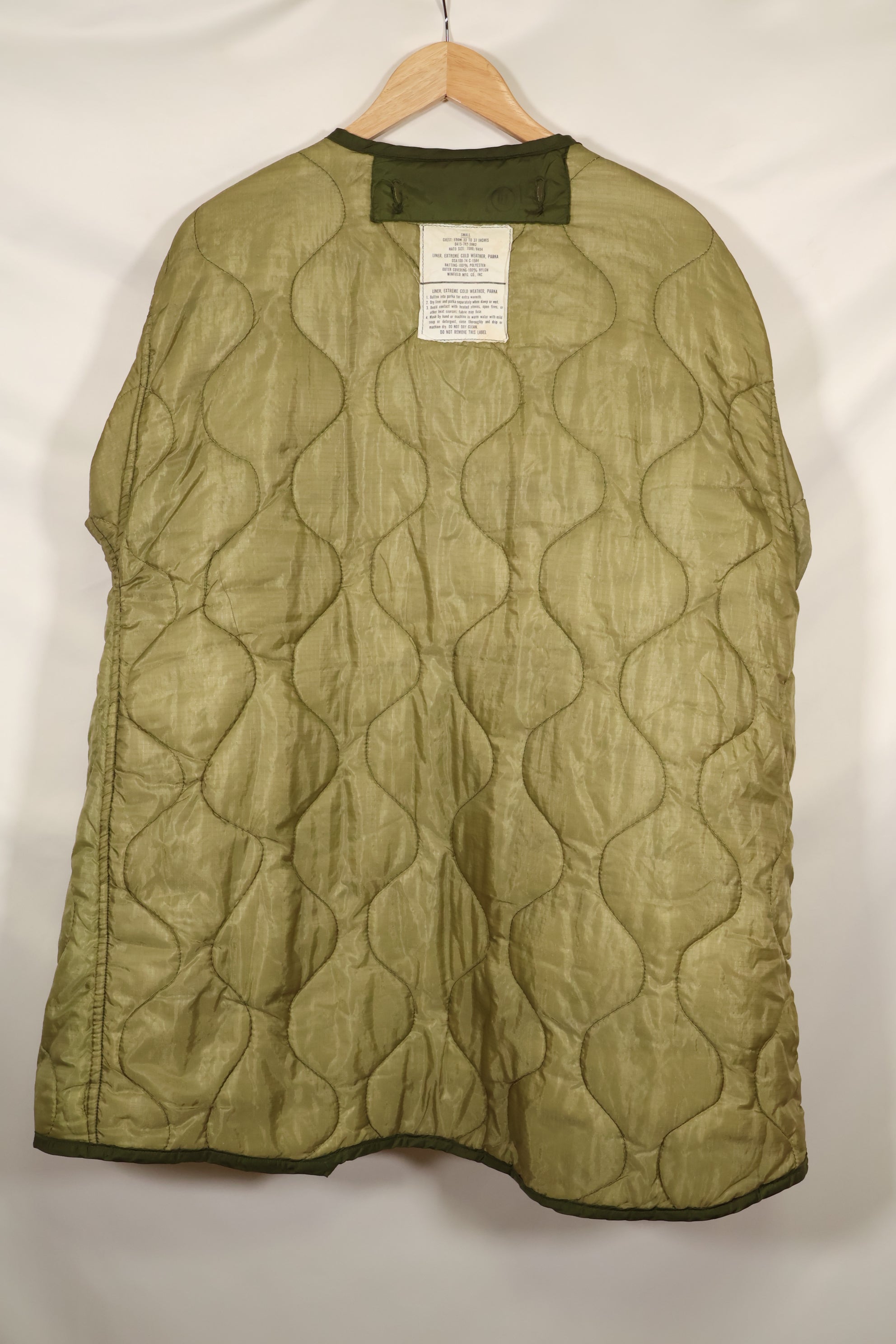 1974 Contract SMALL M65 Field Parka, nylon liner, used.