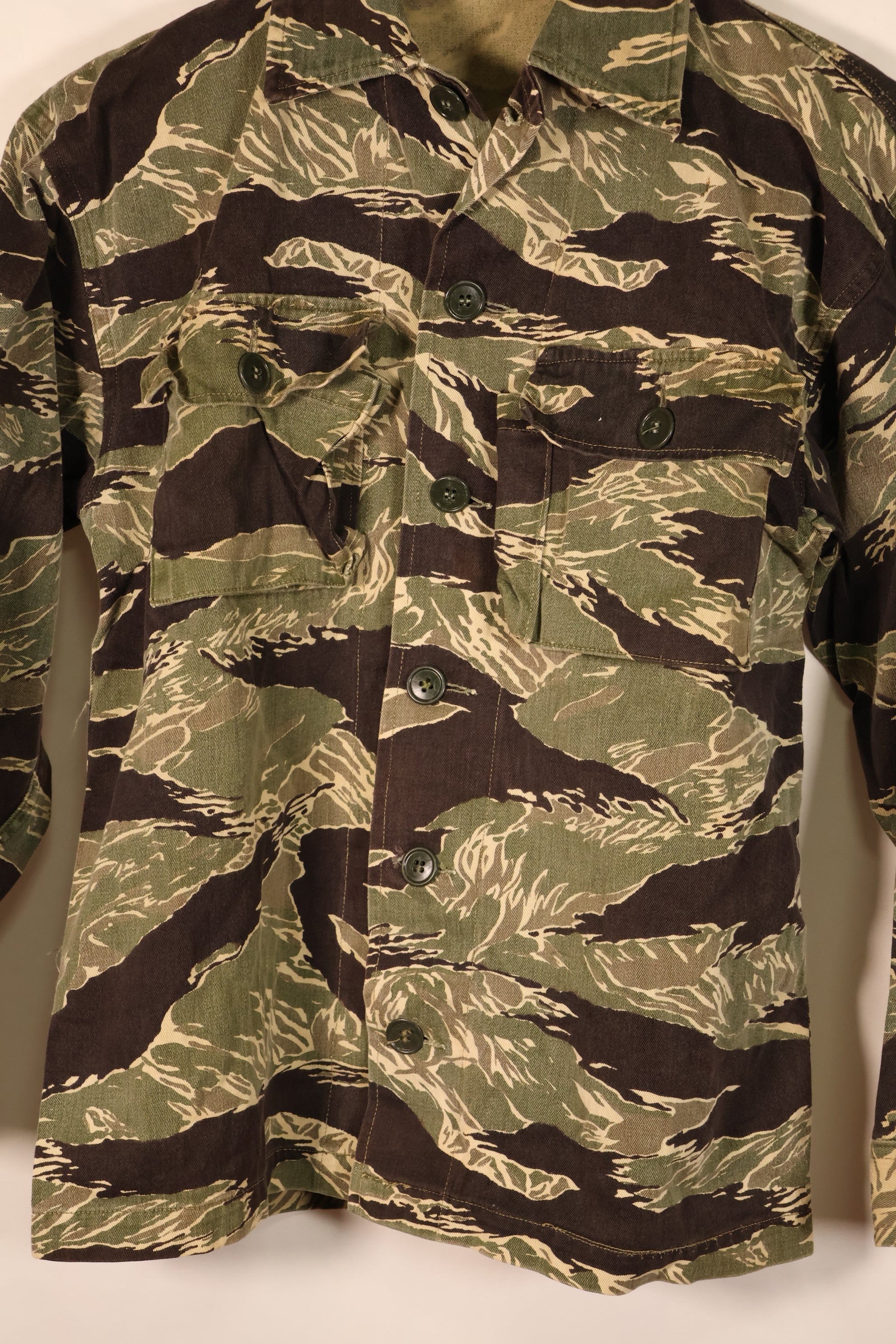 Circa 1965–66 | A-L Okinawa Tiger Pattern | JWD | Asian Cut | Tiger Stripe Shirt | Used