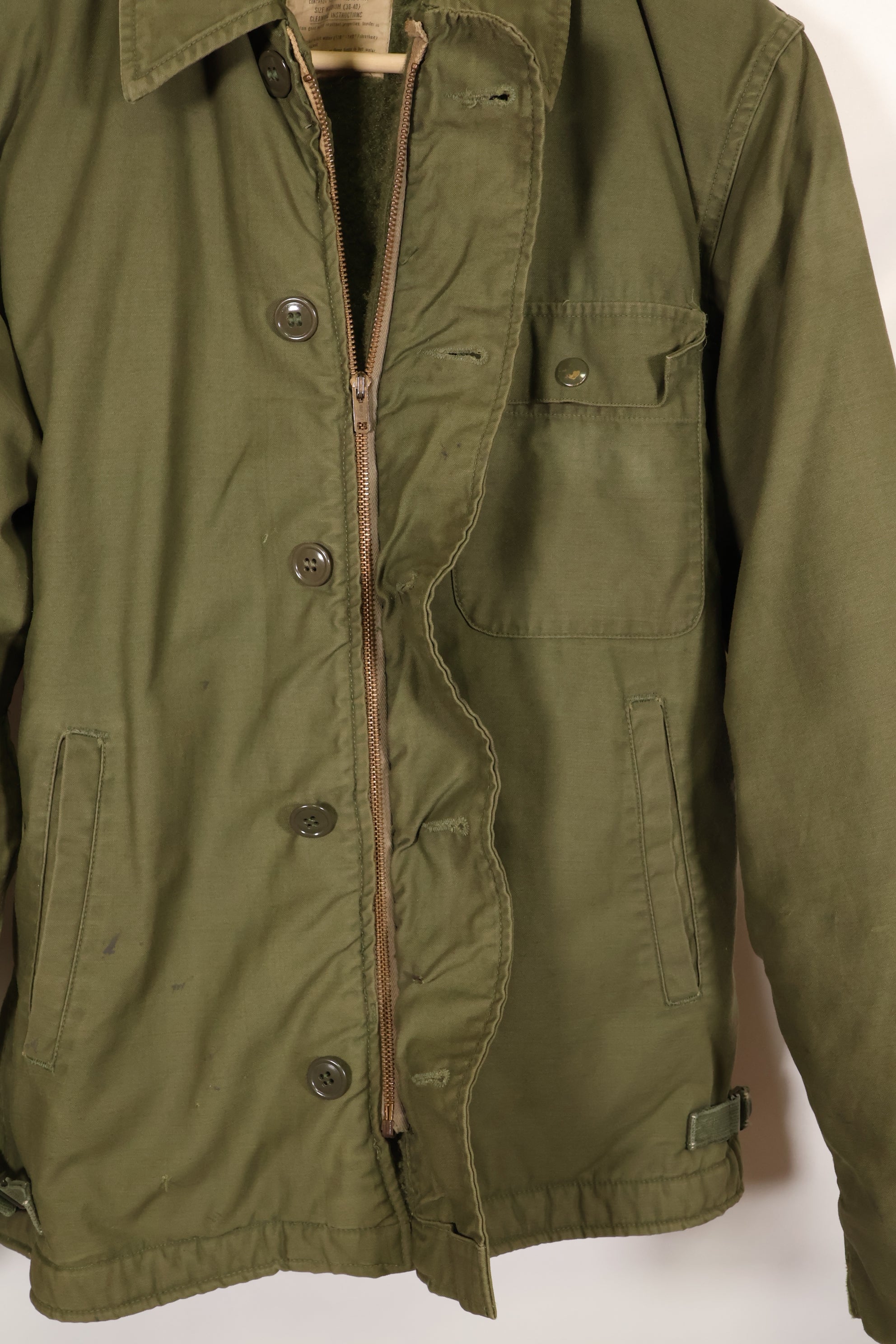 1972 Contract Size M US Navy A-2 Deck Jacket Cold Weather Used