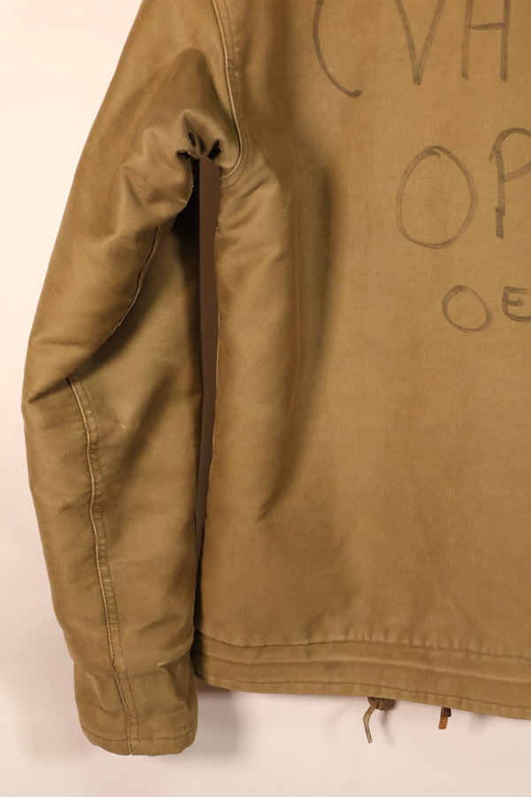 1950年代ロット　サイズ36~38程度　アメリカ海軍　N-1　デッキジャケット　CVA-62　中古品