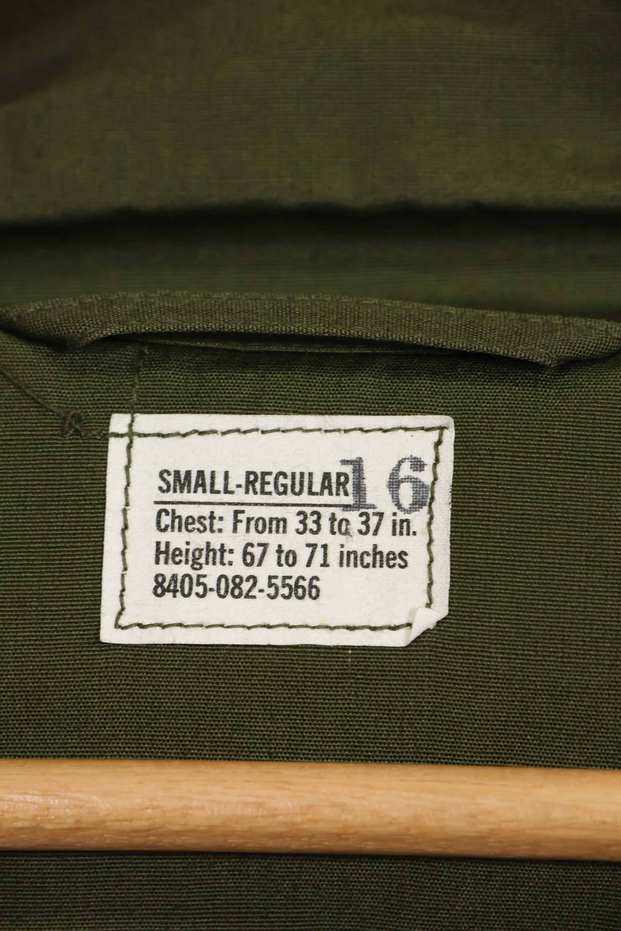 推定1966年〜67年契約　デッドストック　3rd Model ジャングルファティーグ　ジャケット　S-R　未使用品