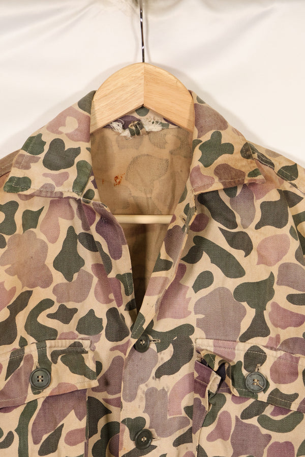 1960年代前半　退色あり　推定A-L　CIDG　ベオガム迷彩　Asian カット　シャツ