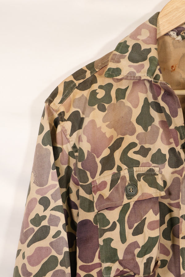 1960年代前半　退色あり　推定A-L　CIDG　ベオガム迷彩　Asian カット　シャツ