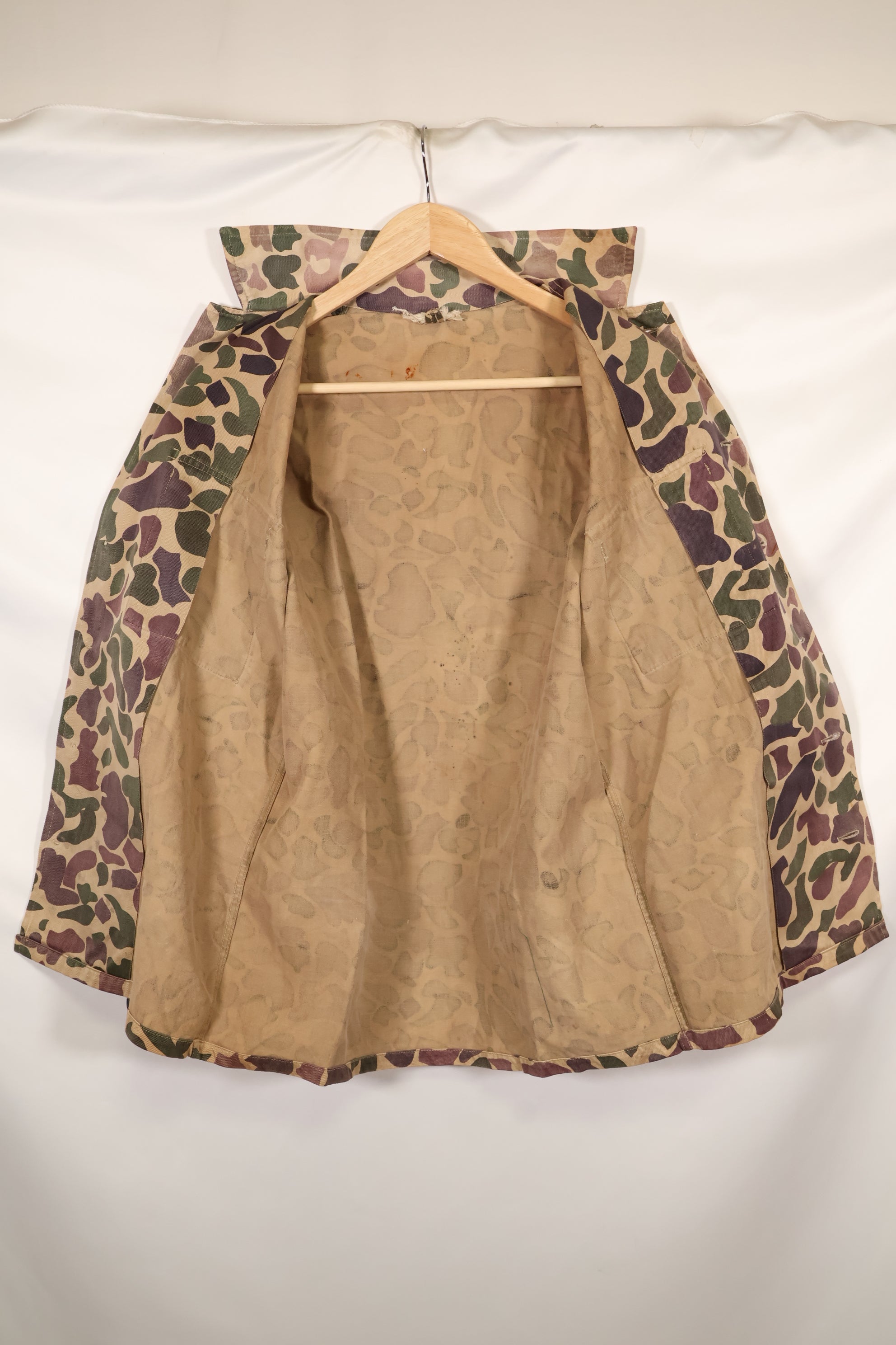 1960年代前半　退色あり　推定A-L　CIDG　ベオガム迷彩　Asian カット　シャツ