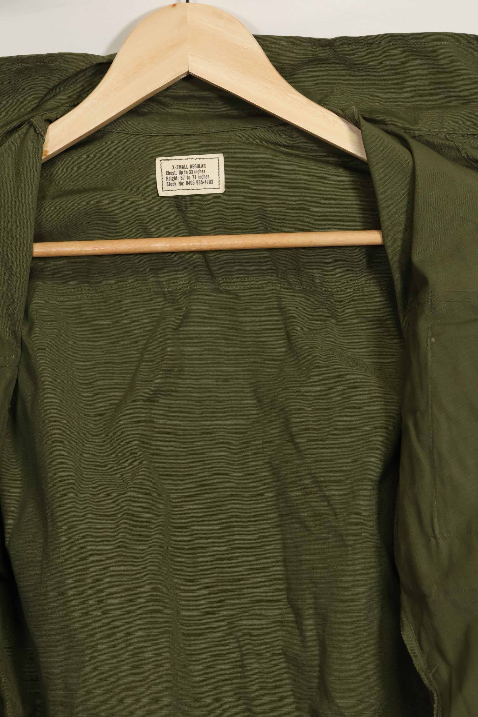 1969年契約　デッドストック　4th Model ジャングルファティーグ　ジャケット　X-S-R　未使用品