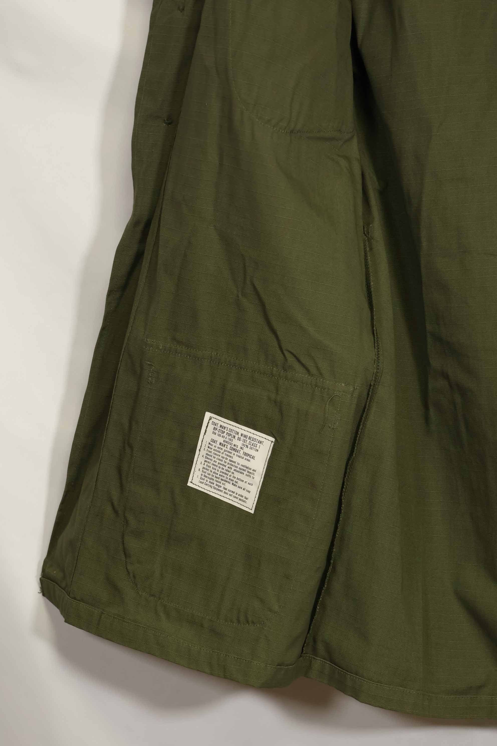1969年契約　デッドストック　4th Model ジャングルファティーグ　ジャケット　X-S-R　未使用品