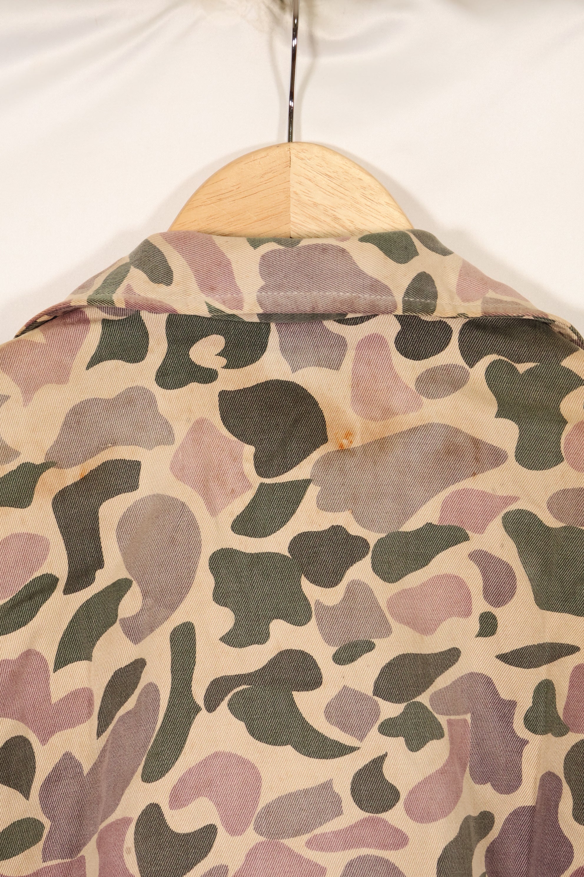 1960年代前半　退色あり　推定A-L　CIDG　ベオガム迷彩　Asian カット　シャツ