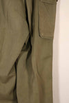 正品 1940 年代末至 1950 年代初 M45 橄榄绿棉质野战裤，二手，磨损严重，B 码
