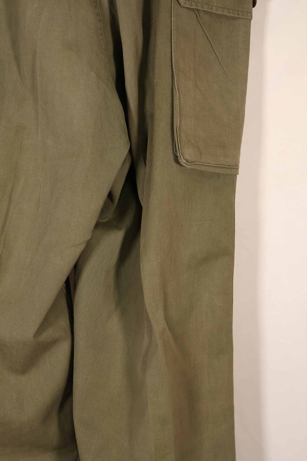 正品 1940 年代末至 1950 年代初 M45 橄榄绿棉质野战裤，二手，磨损严重，B 码