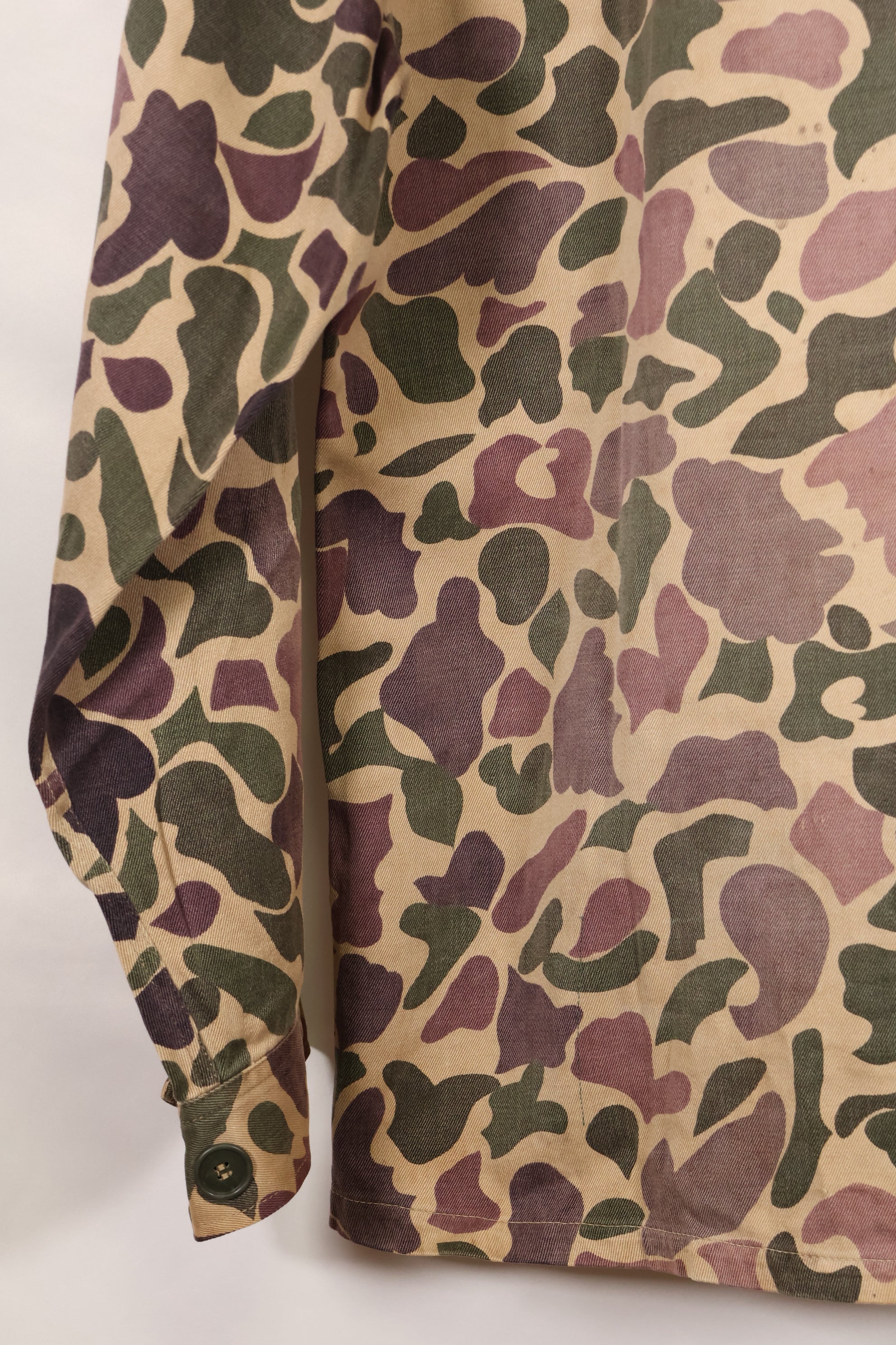 1960年代前半　退色あり　推定A-L　CIDG　ベオガム迷彩　Asian カット　シャツ