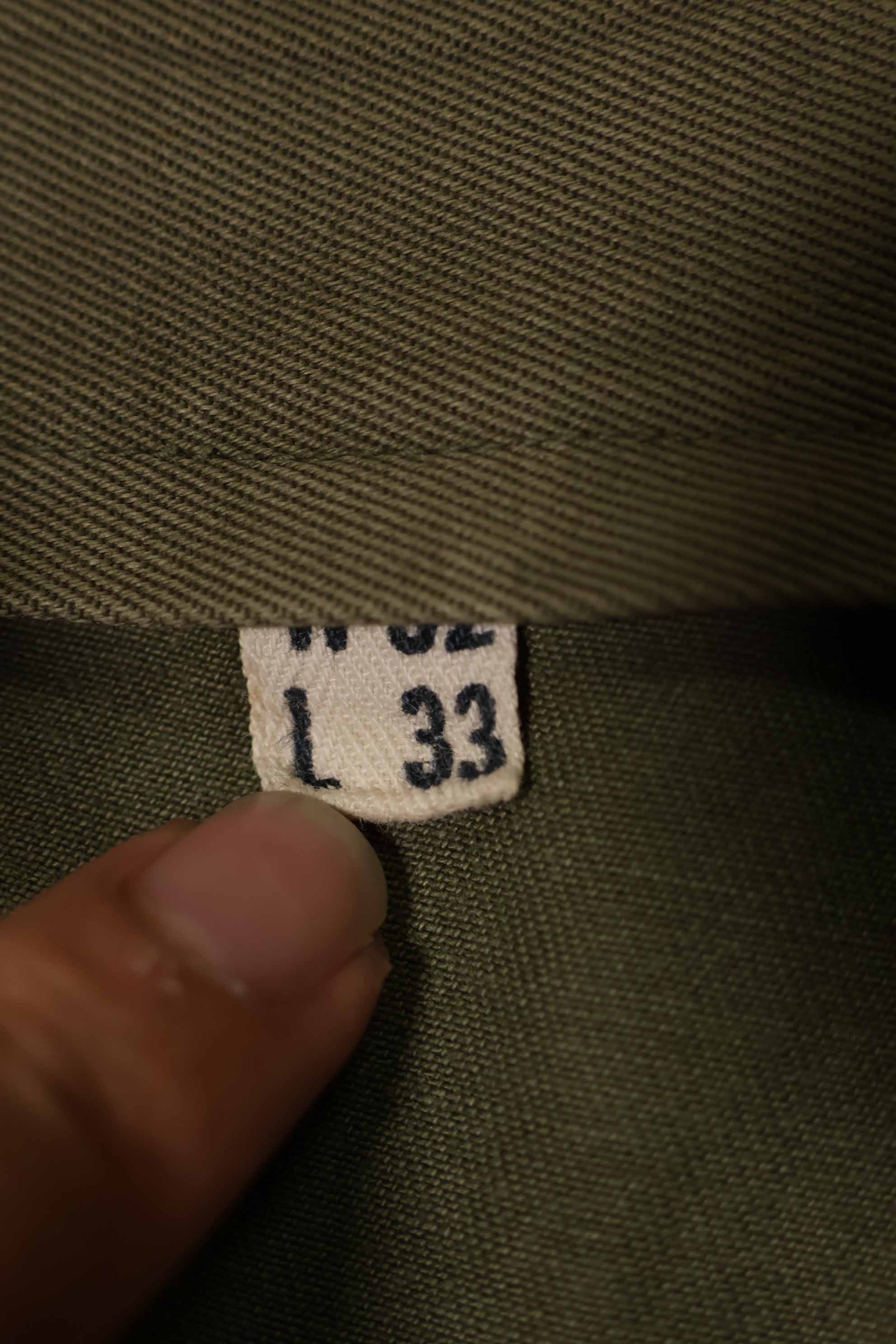 正品 1940 年代末至 1950 年代初 M45 橄榄绿棉质野战裤，二手，磨损严重，B 码