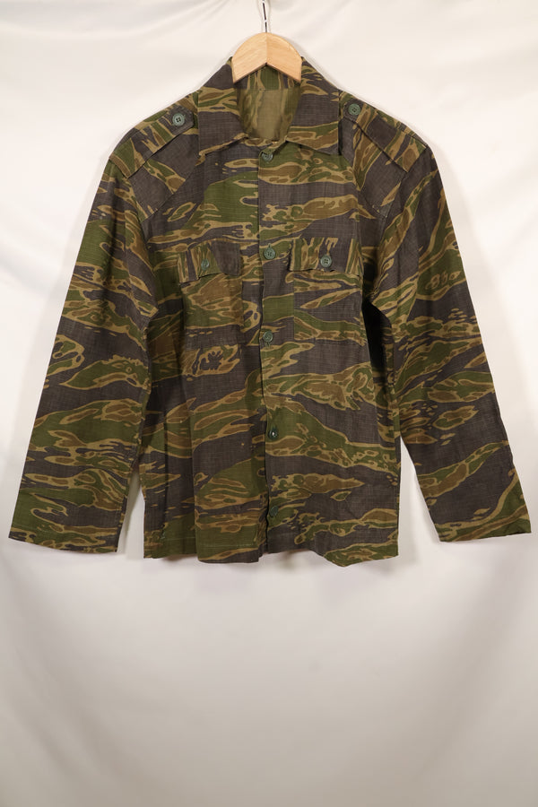 1970年代　南ベトナム海兵隊　タイガーストライプ　シャツ　VNMC 後期 リップストップパターン　中古品　
