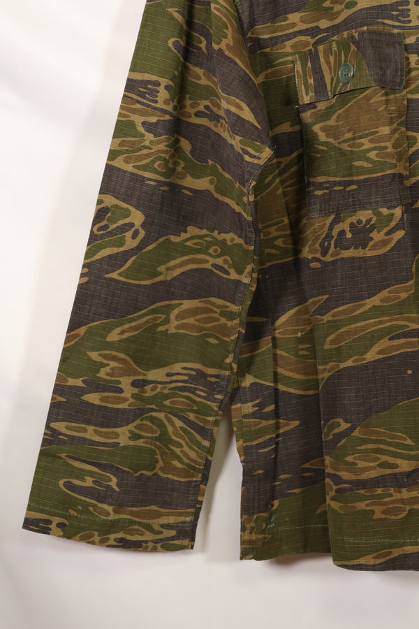 1970年代　南ベトナム海兵隊　タイガーストライプ　シャツ　VNMC 後期 リップストップパターン　中古品　