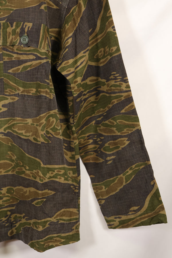 1970年代　南ベトナム海兵隊　タイガーストライプ　シャツ　VNMC 後期 リップストップパターン　中古品　