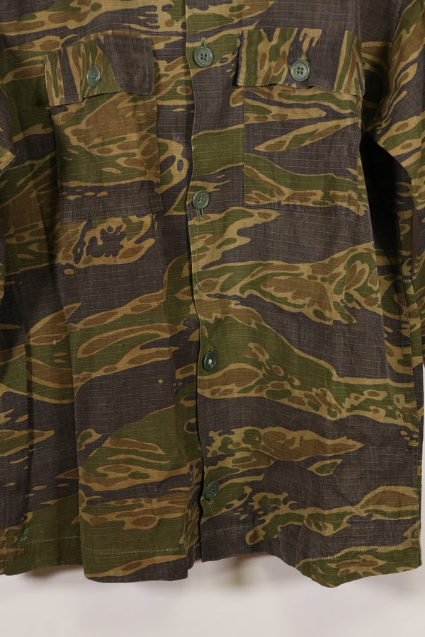 1970年代　南ベトナム海兵隊　タイガーストライプ　シャツ　VNMC 後期 リップストップパターン　中古品　