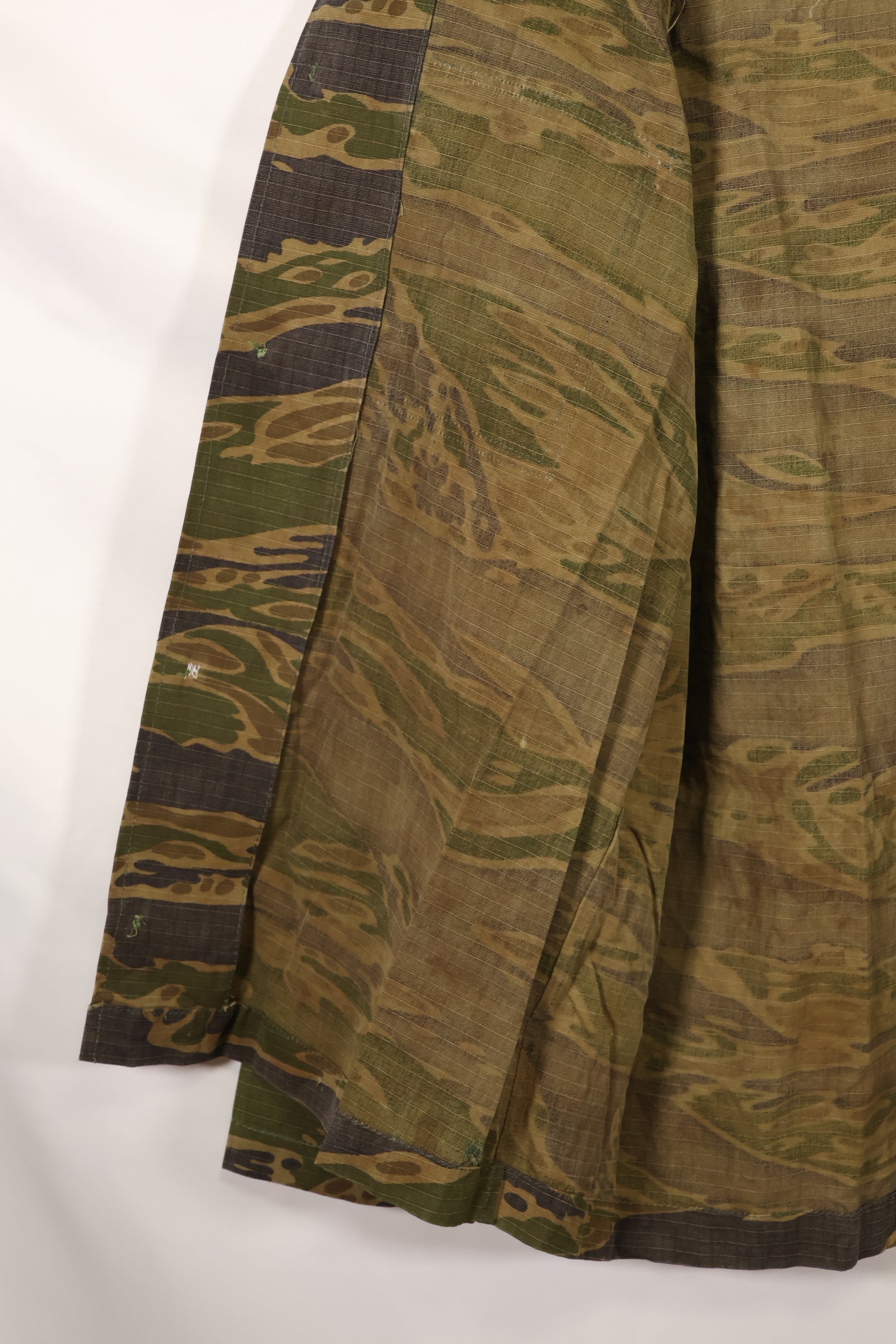 1970年代　南ベトナム海兵隊　タイガーストライプ　シャツ　VNMC 後期 リップストップパターン　中古品　