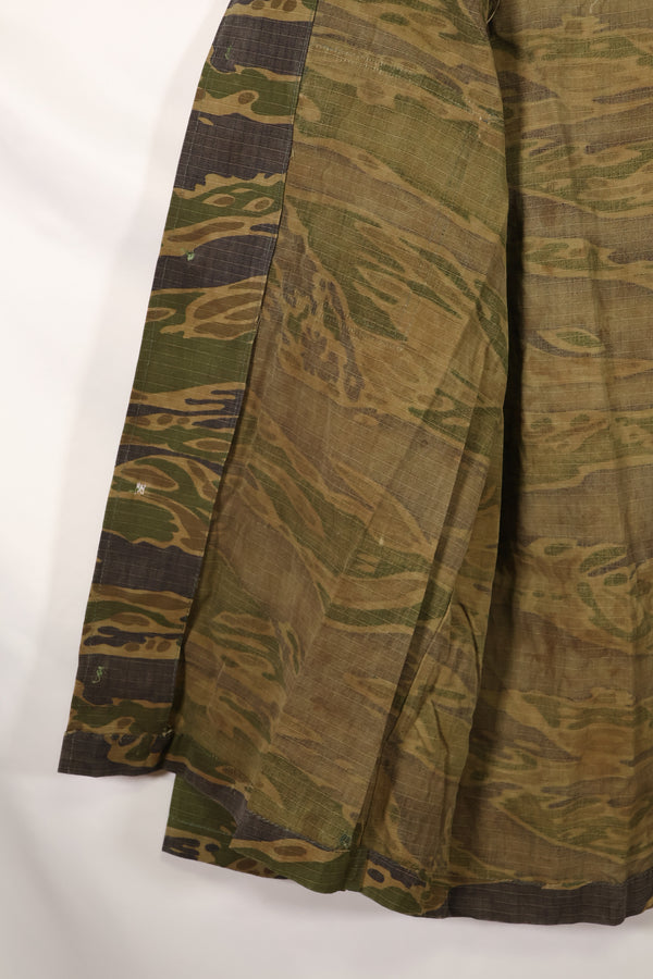 1970年代　南ベトナム海兵隊　タイガーストライプ　シャツ　VNMC 後期 リップストップパターン　中古品　