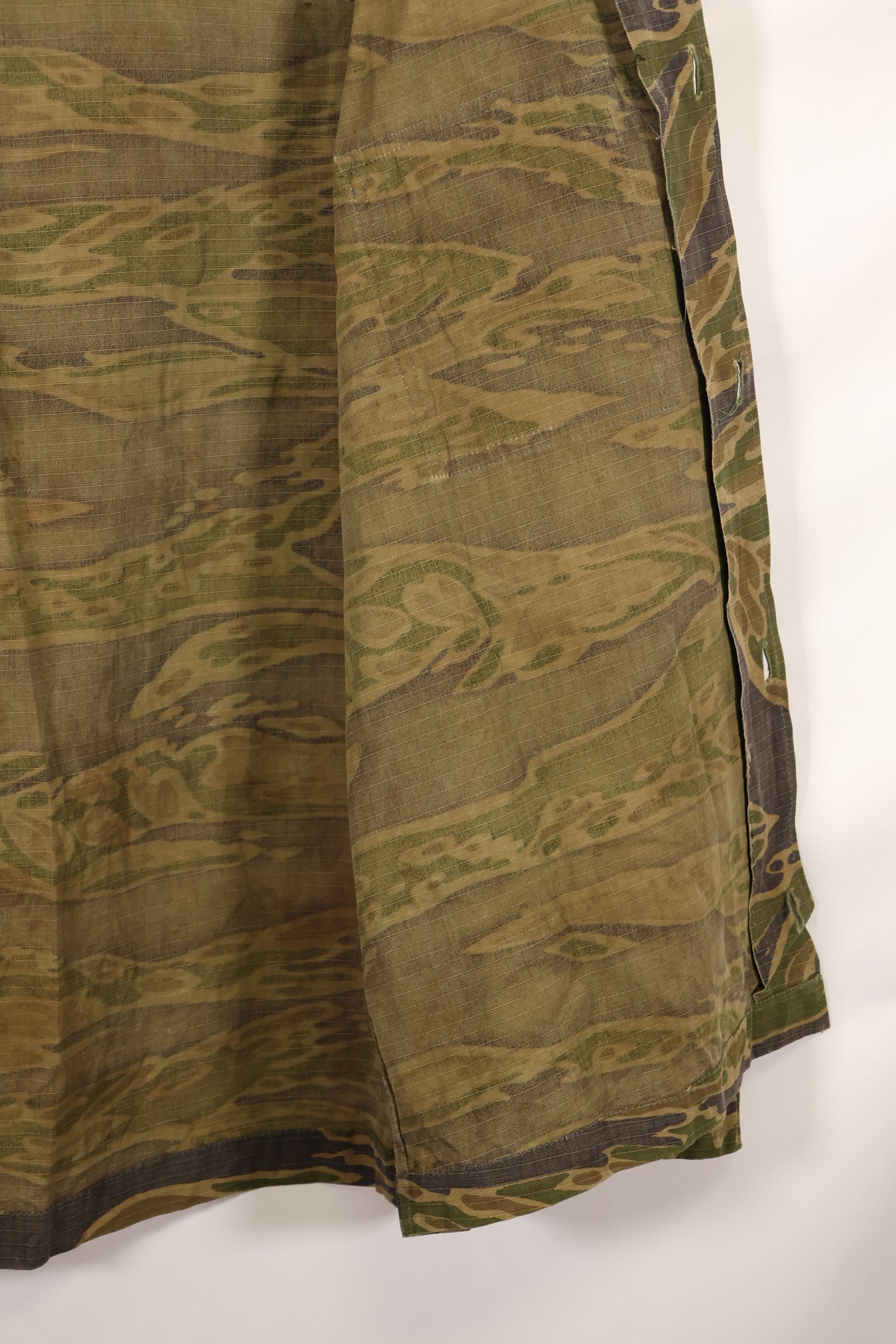 1970年代　南ベトナム海兵隊　タイガーストライプ　シャツ　VNMC 後期 リップストップパターン　中古品　