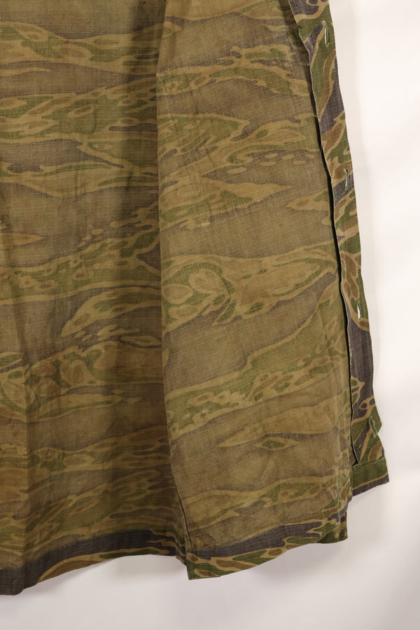 1970年代　南ベトナム海兵隊　タイガーストライプ　シャツ　VNMC 後期 リップストップパターン　中古品　