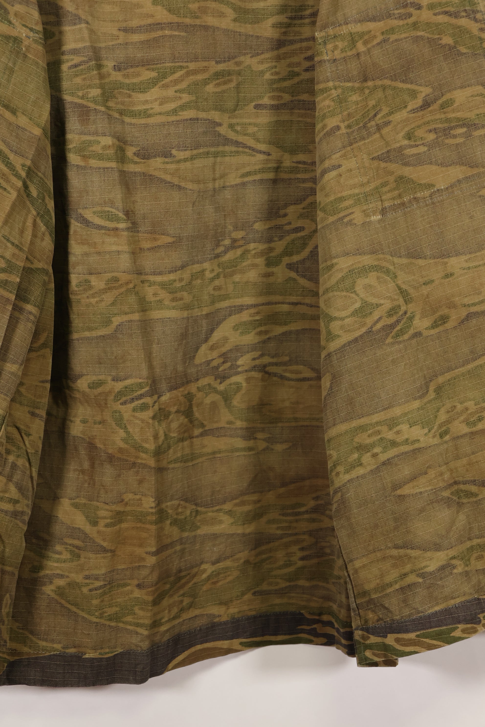 1970年代　南ベトナム海兵隊　タイガーストライプ　シャツ　VNMC 後期 リップストップパターン　中古品　