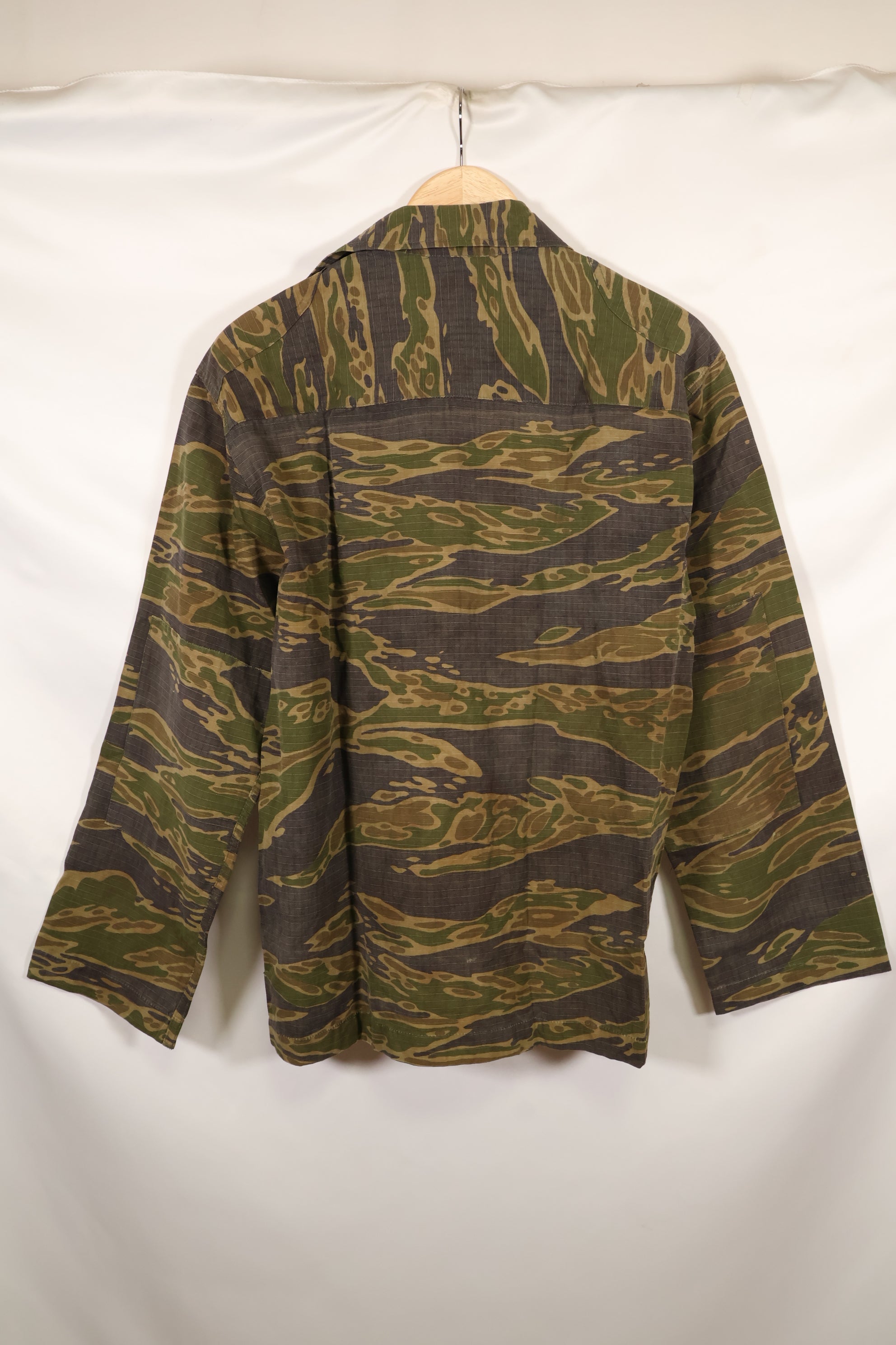 1970年代　南ベトナム海兵隊　タイガーストライプ　シャツ　VNMC 後期 リップストップパターン　中古品　