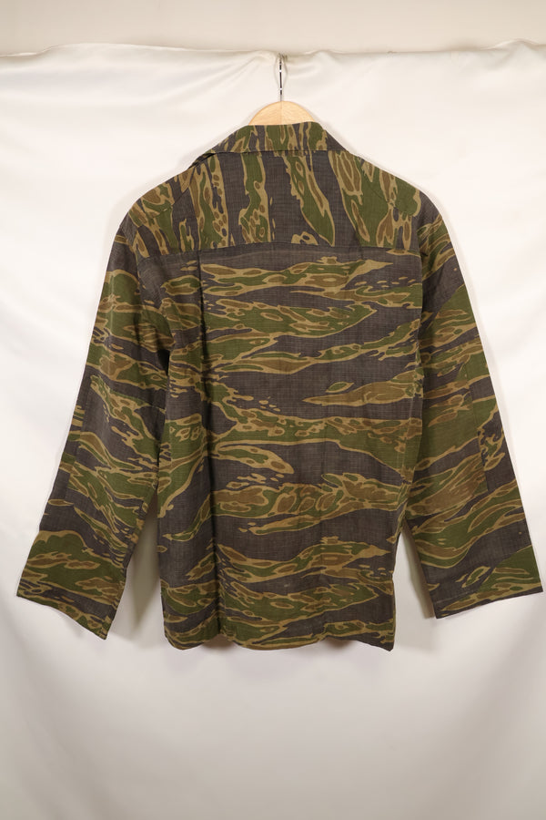 1970年代　南ベトナム海兵隊　タイガーストライプ　シャツ　VNMC 後期 リップストップパターン　中古品　