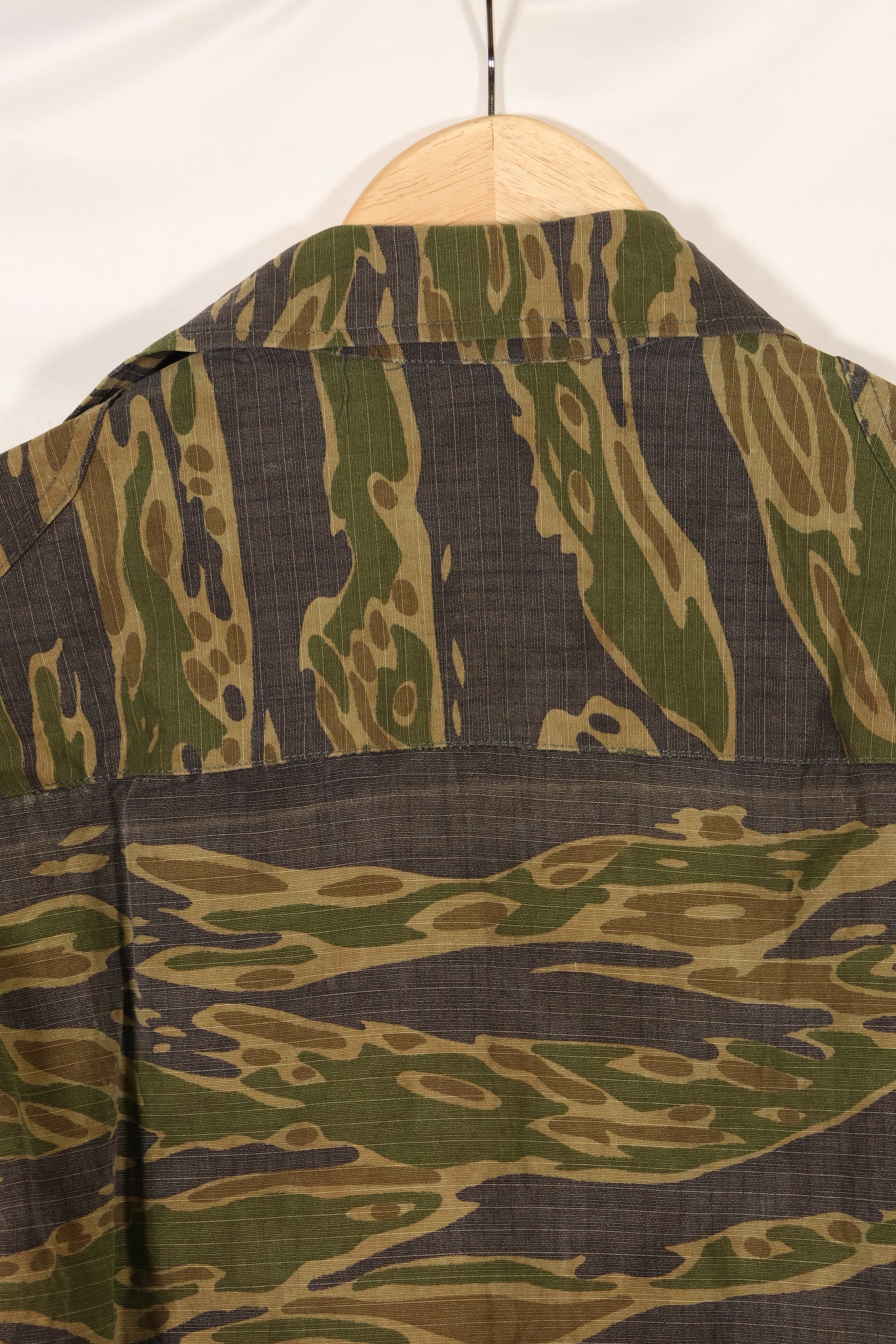 1970年代　南ベトナム海兵隊　タイガーストライプ　シャツ　VNMC 後期 リップストップパターン　中古品　