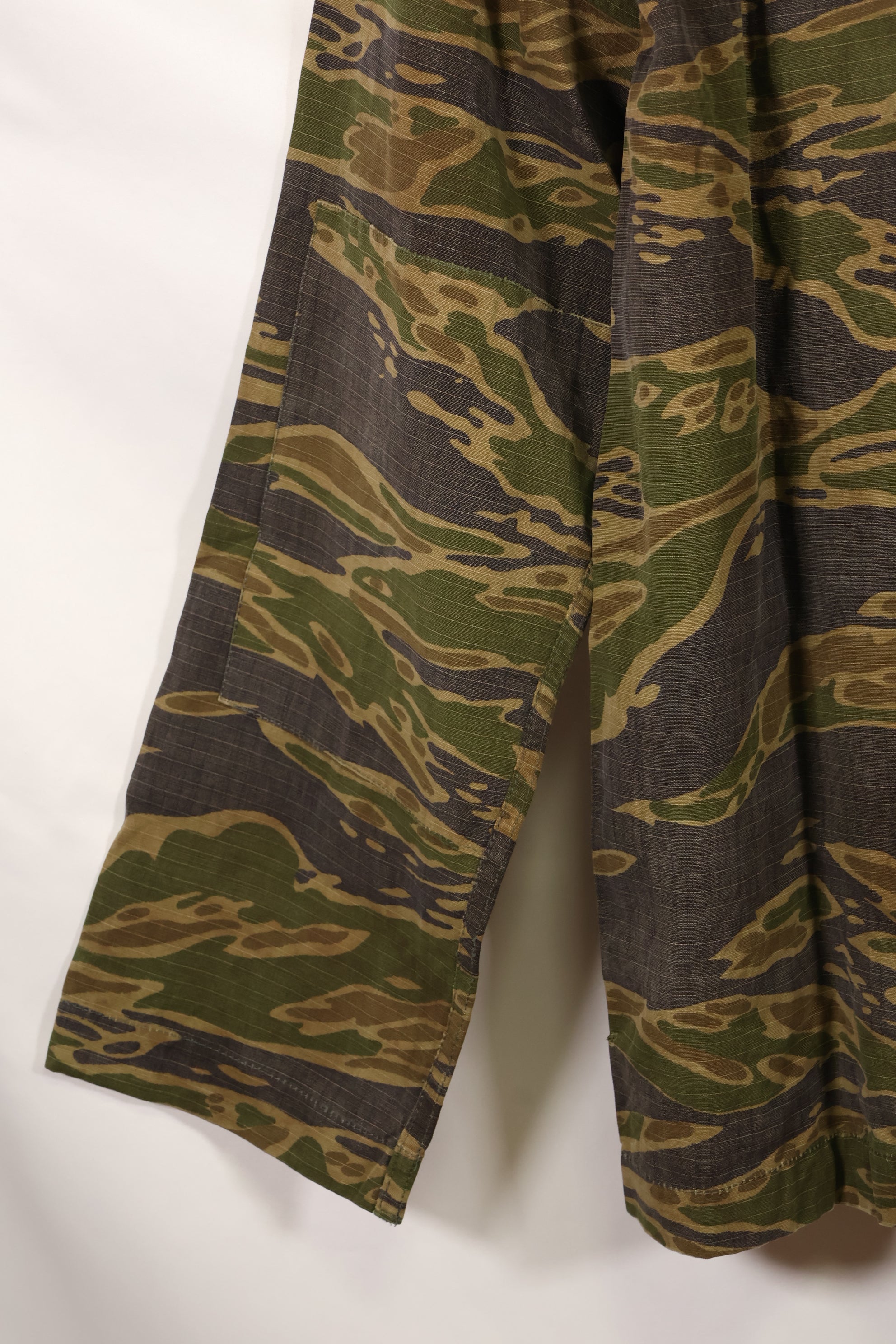 1970年代　南ベトナム海兵隊　タイガーストライプ　シャツ　VNMC 後期 リップストップパターン　中古品　