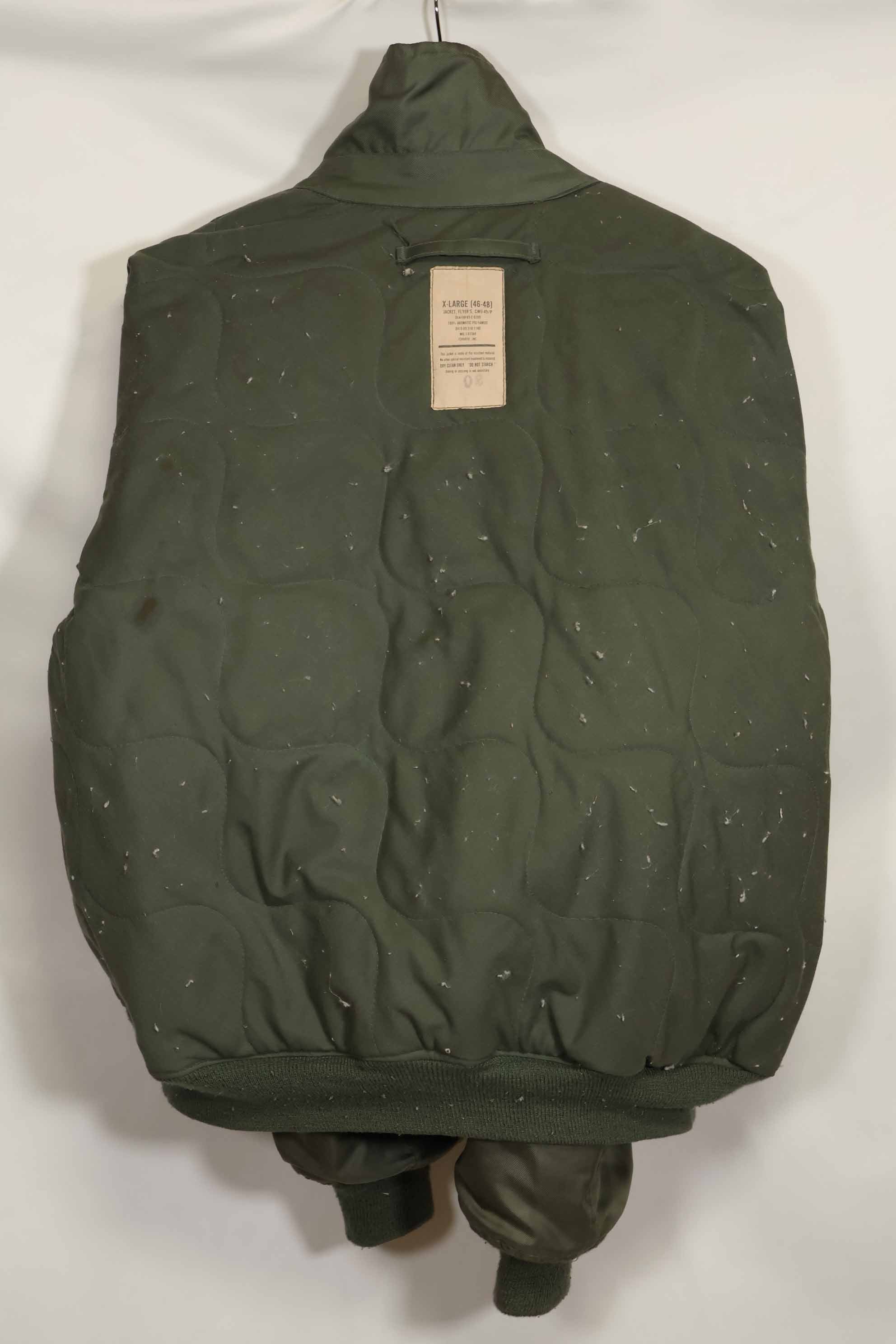 1992年契約　アメリカ海軍　空軍　CWU-45P　フライトジャケット　X-LARGE　中古品