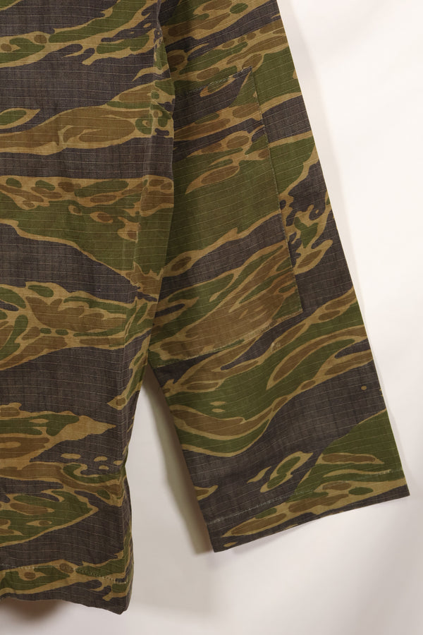1970年代　南ベトナム海兵隊　タイガーストライプ　シャツ　VNMC 後期 リップストップパターン　中古品　