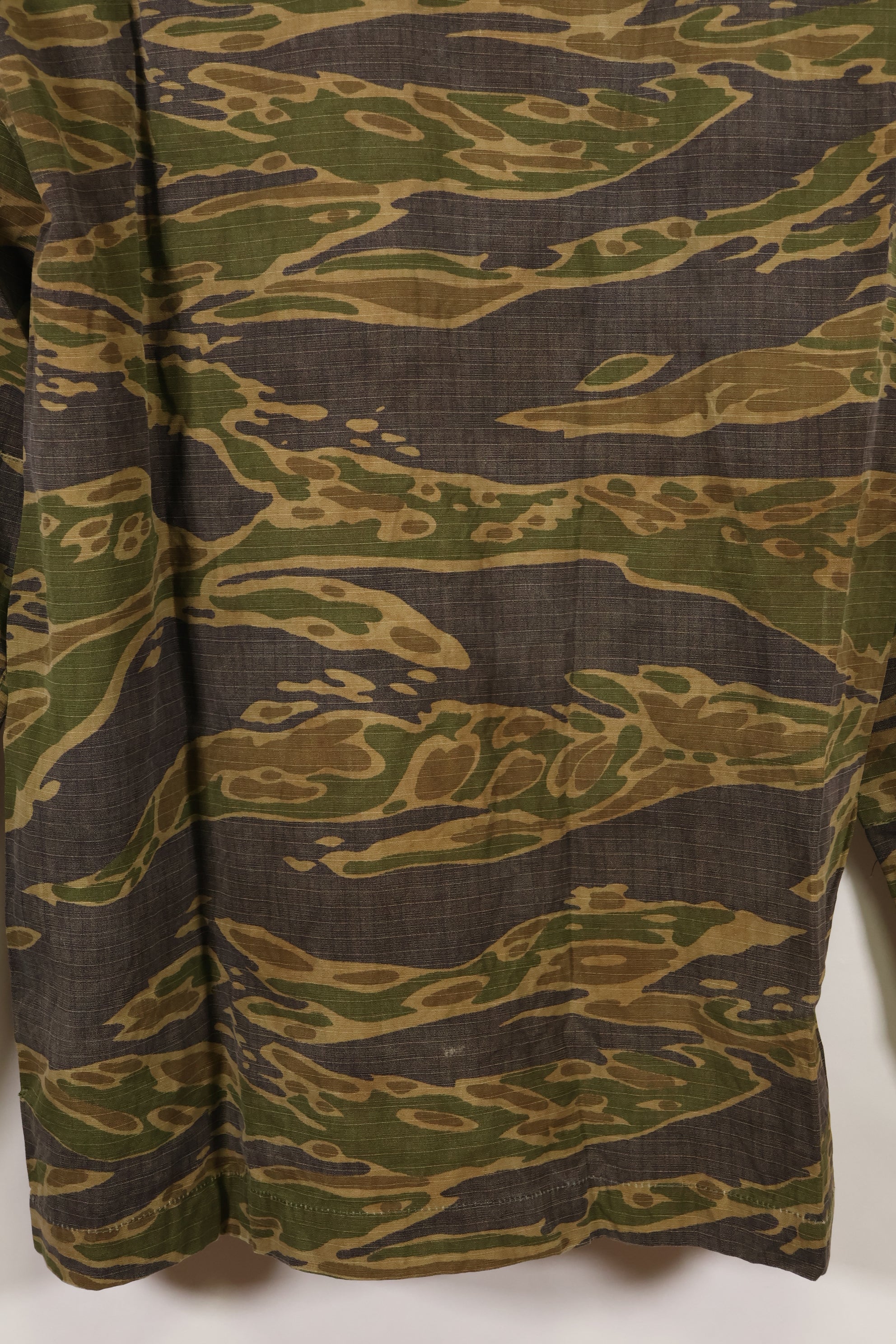 1970年代　南ベトナム海兵隊　タイガーストライプ　シャツ　VNMC 後期 リップストップパターン　中古品　