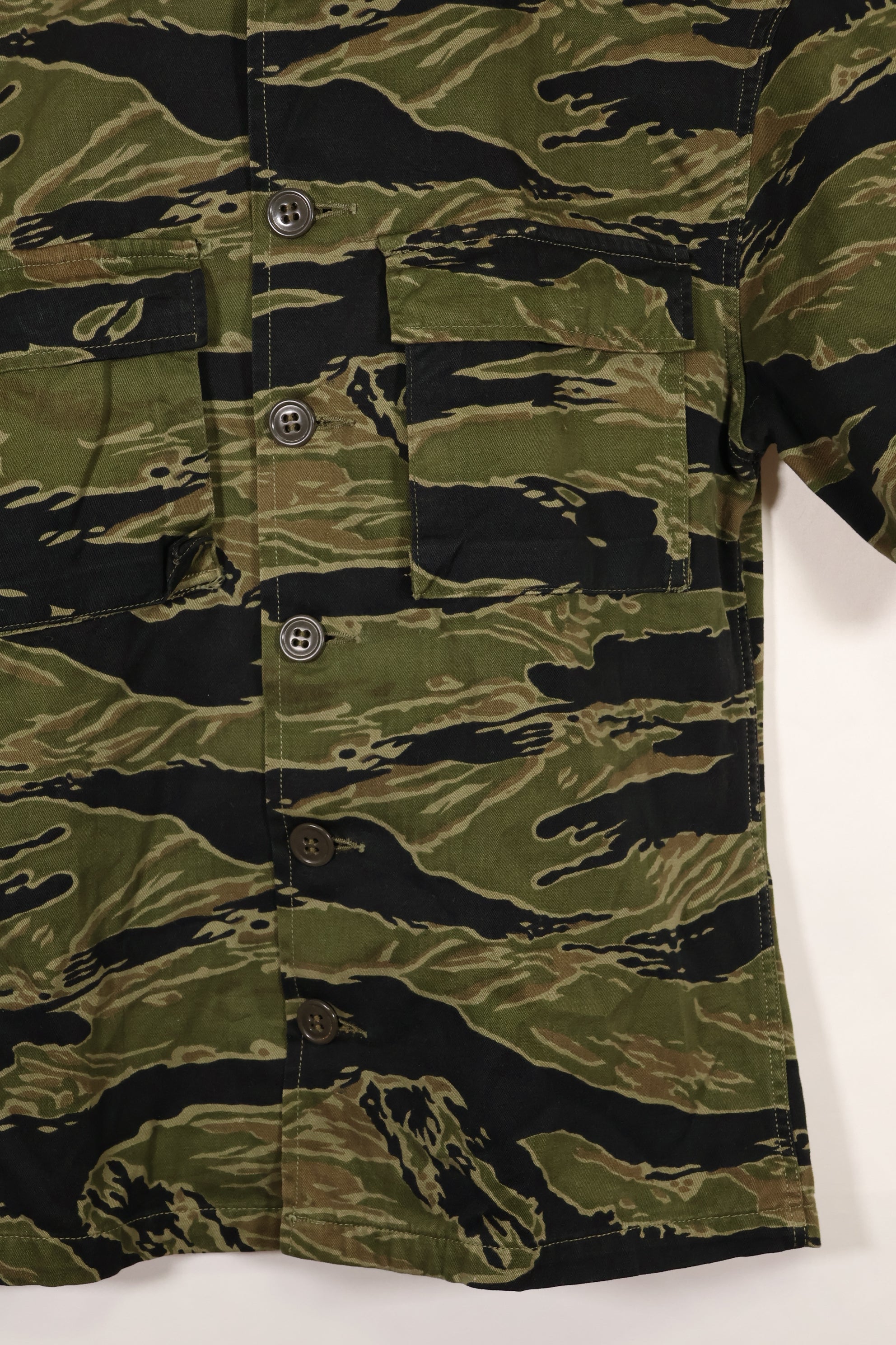 実物　A-M　タイガーストライプ　シャツ　ゴールドタイガー派生パターン　ほぼ未使用品